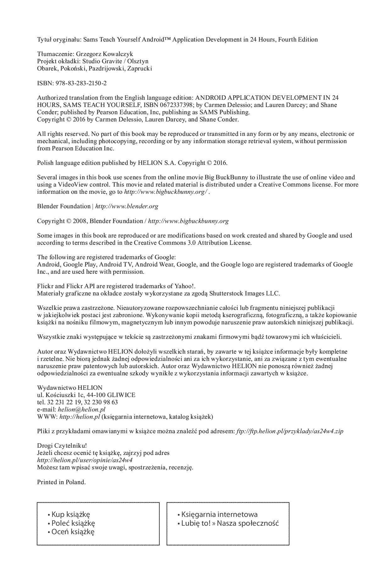 Fragment „Android Studio w 24 godziny. Wygodne programowanie dla platformy Android. Wydanie IV” — strona 2 z 30