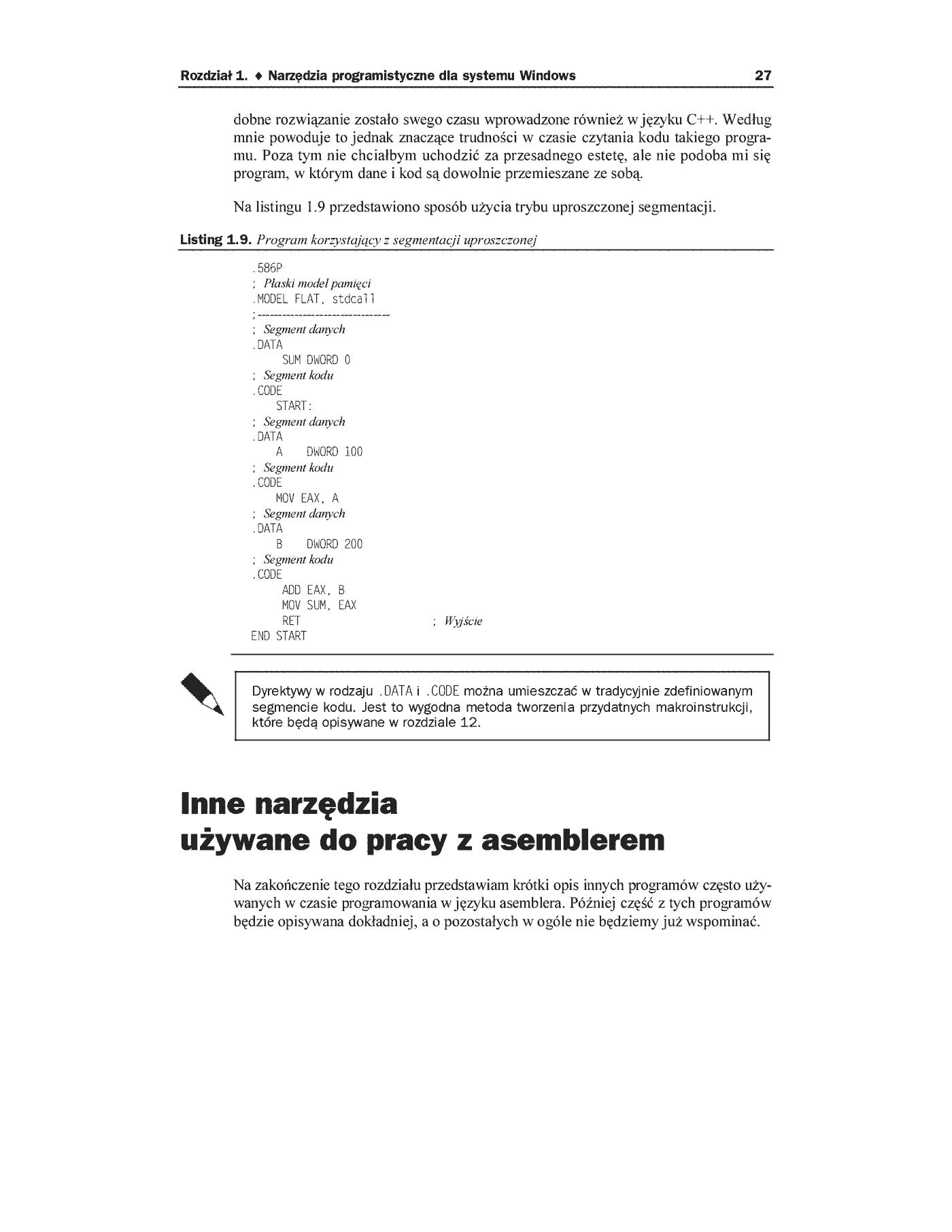 Fragment „Asembler. Podręcznik programisty” — strona 20 z 24