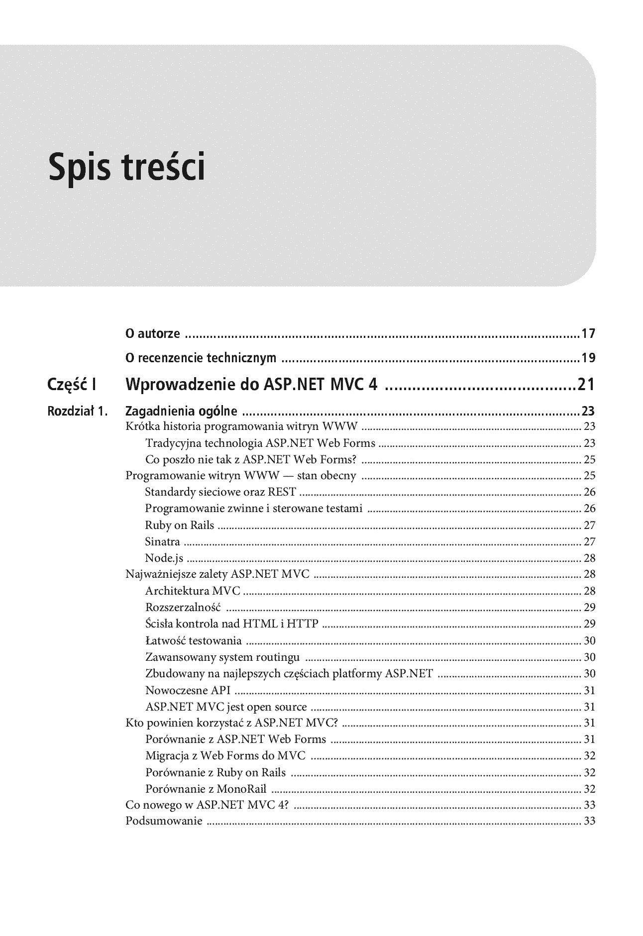 Fragment „ASP.NET MVC 4. Zaawansowane programowanie” — strona 3 z 30