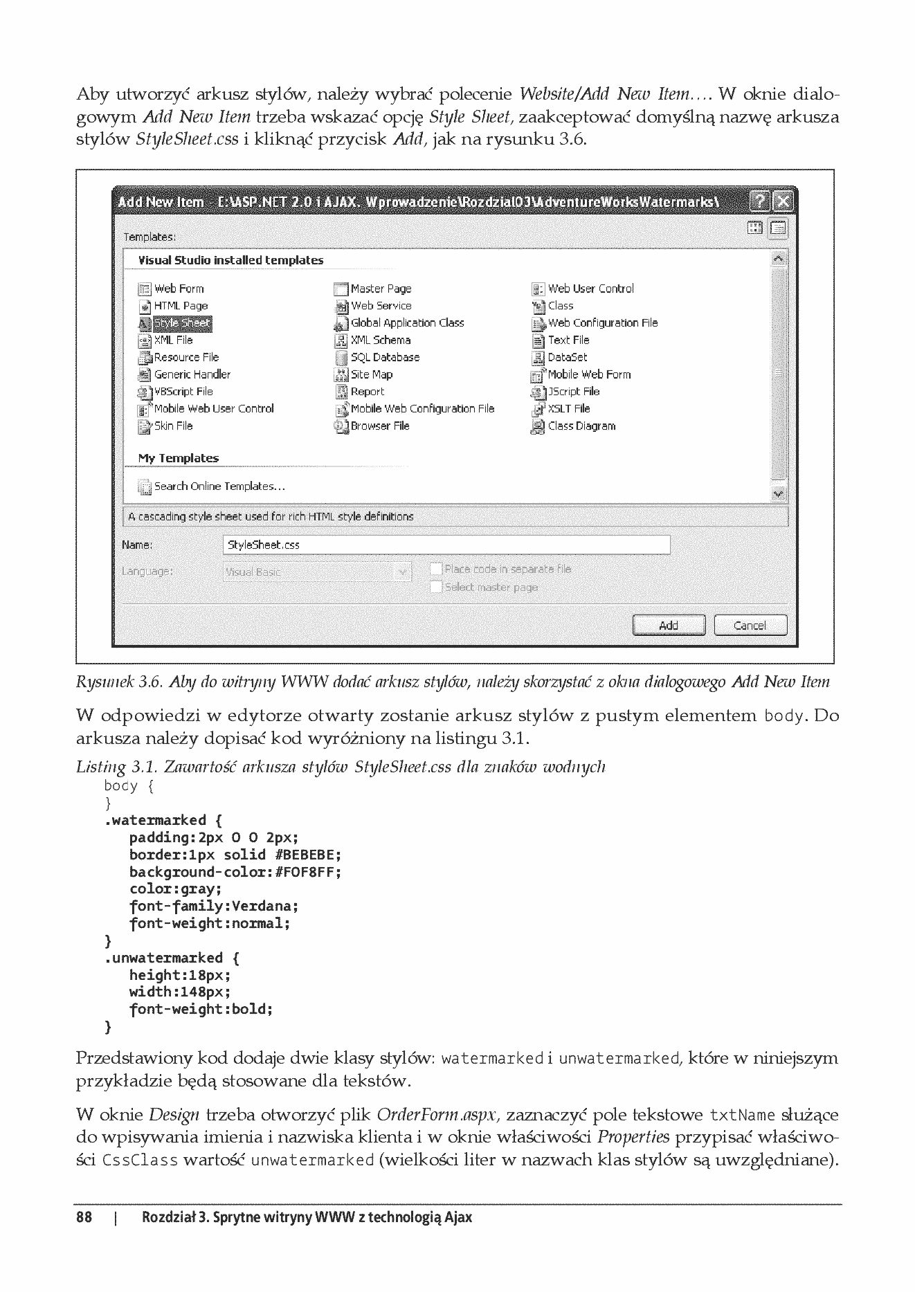 Fragment „ASP.NET 2.0 i Ajax. Wprowadzenie” — strona 17 z 30