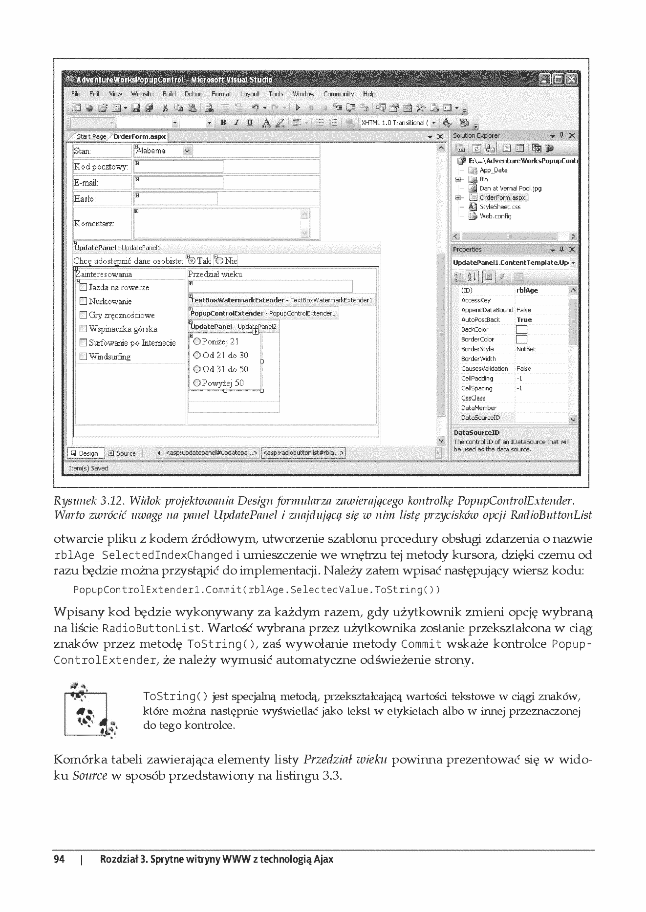 Fragment „ASP.NET 2.0 i Ajax. Wprowadzenie” — strona 23 z 30