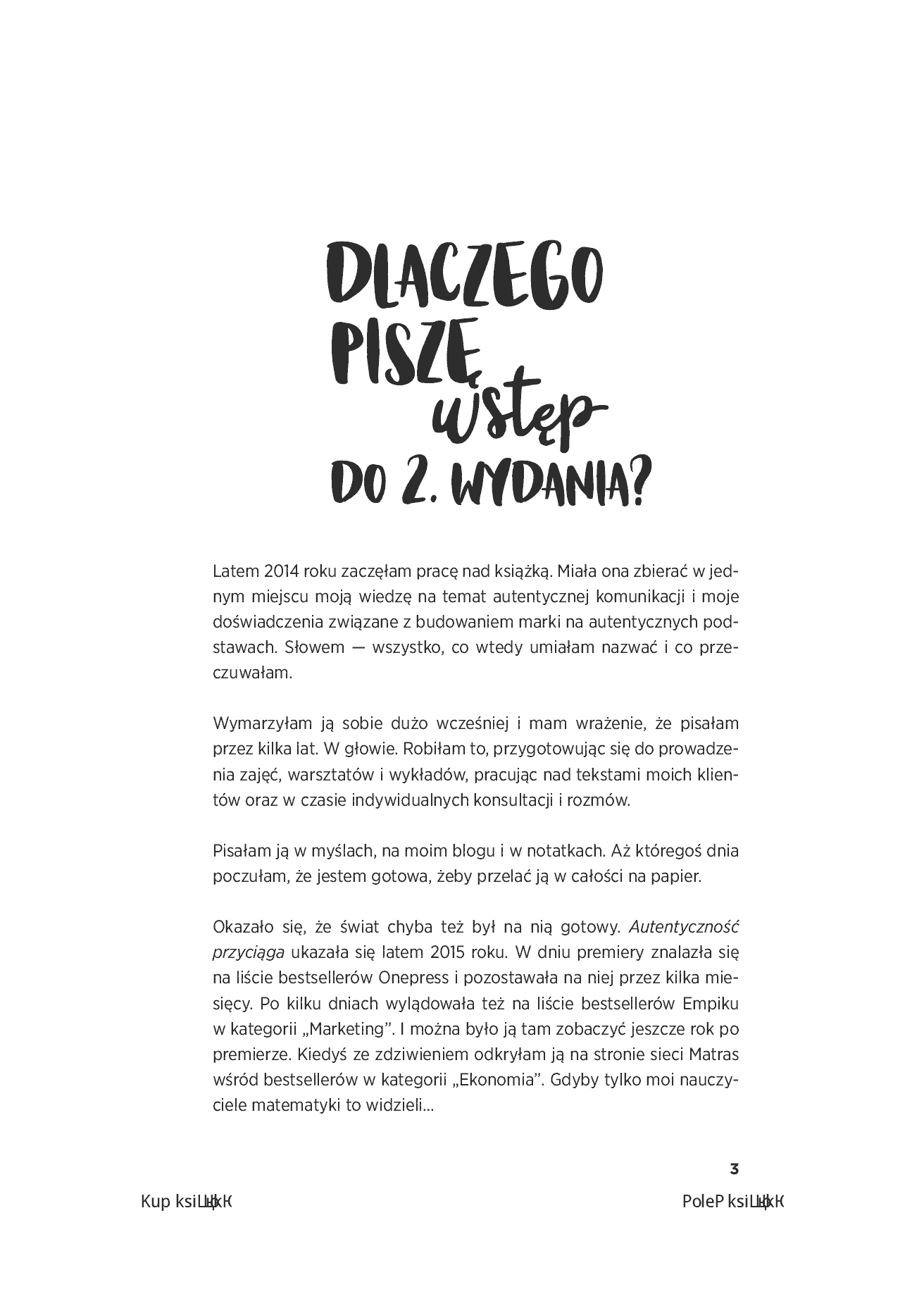 Fragment „Autentyczność przyciąga. Jak budować swoją markę na prawdziwym i porywającym przekazie. Wydanie 2. + 40 inspirujących ćwiczeń” — strona 3 z 30