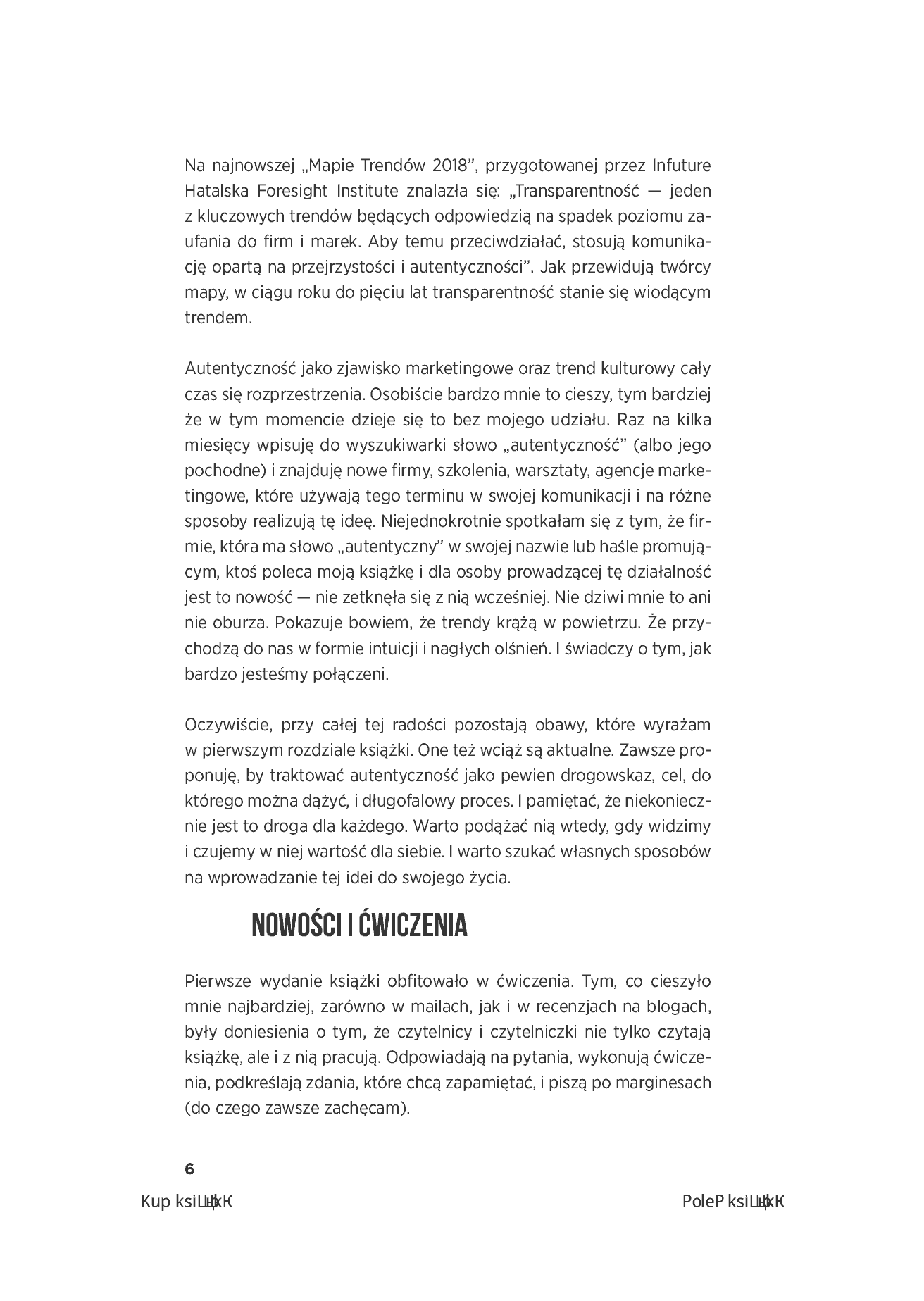 Fragment „Autentyczność przyciąga. Jak budować swoją markę na prawdziwym i porywającym przekazie. Wydanie 2. + 40 inspirujących ćwiczeń” — strona 6 z 30