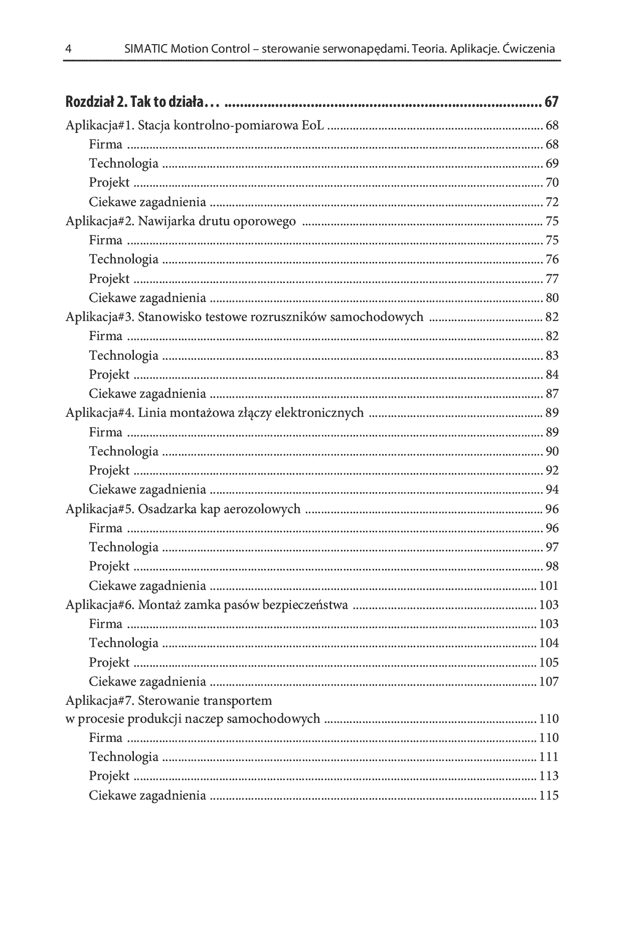 Fragment „SIMATIC Motion Control - sterowanie serwonapędami. Teoria. Aplikacje. Ćwiczenia” — strona 4 z 30