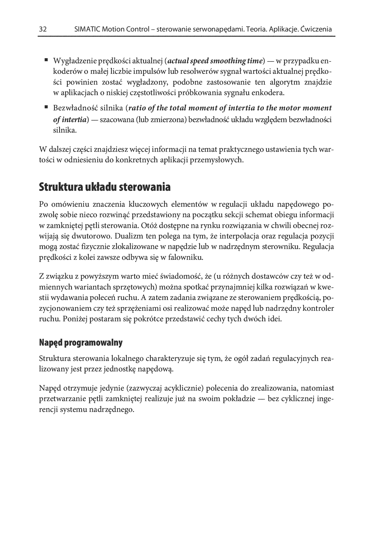 Fragment „SIMATIC Motion Control - sterowanie serwonapędami. Teoria. Aplikacje. Ćwiczenia” — strona 30 z 30