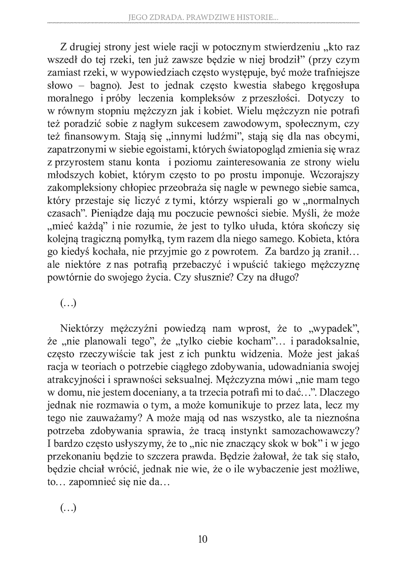 Fragment „Jego zdrada. Prawdziwe historie, wnioski, opinie, porady” — strona 10 z 30