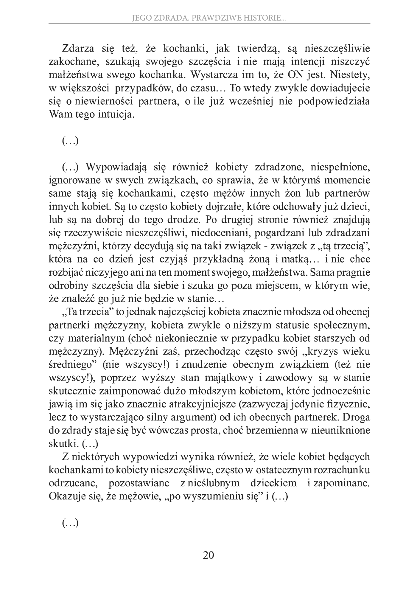 Fragment „Jego zdrada. Prawdziwe historie, wnioski, opinie, porady” — strona 20 z 30