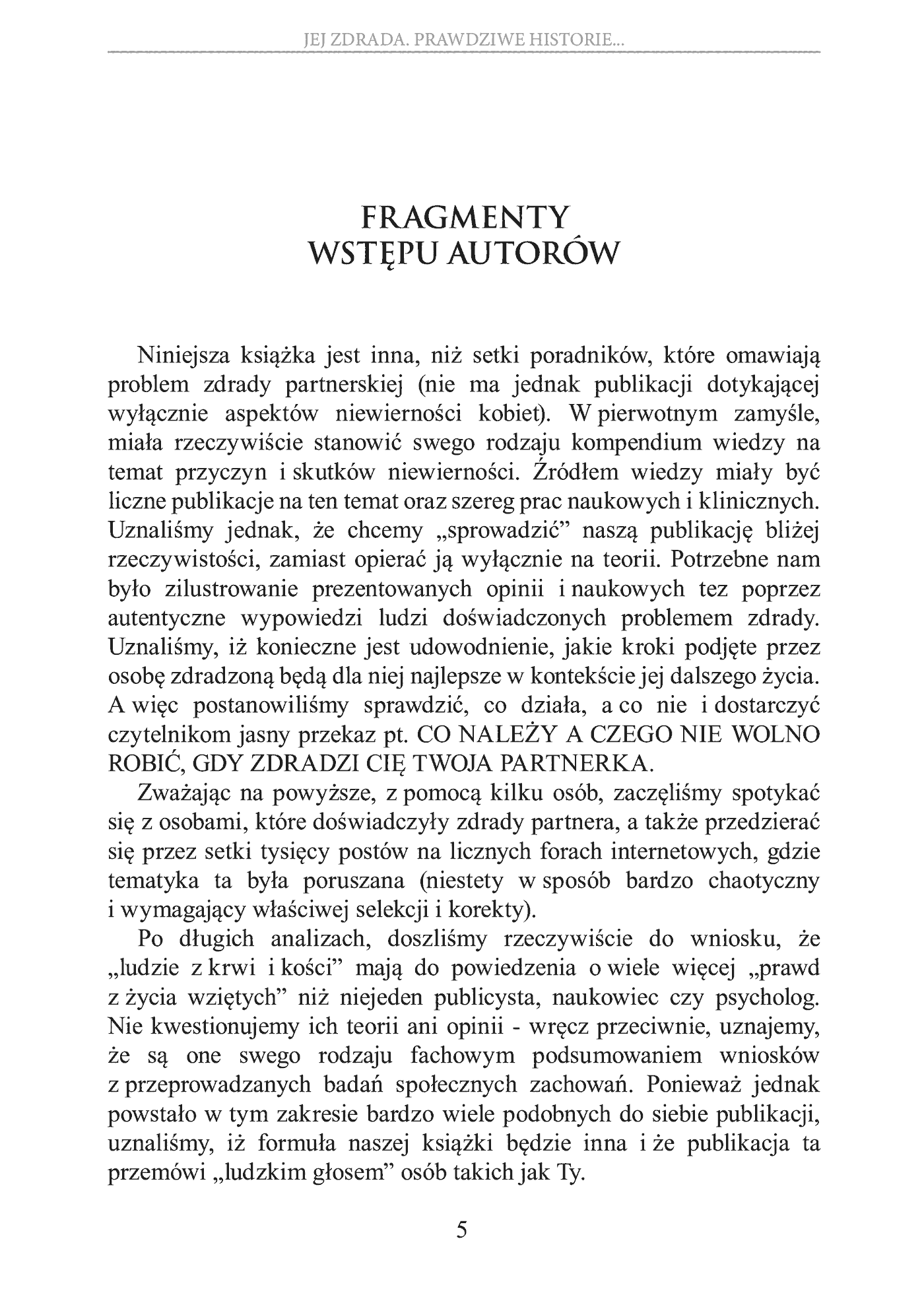 Fragment „Jej zdrada. Prawdziwe historie, wnioski, opinie, porady” — strona 5 z 30