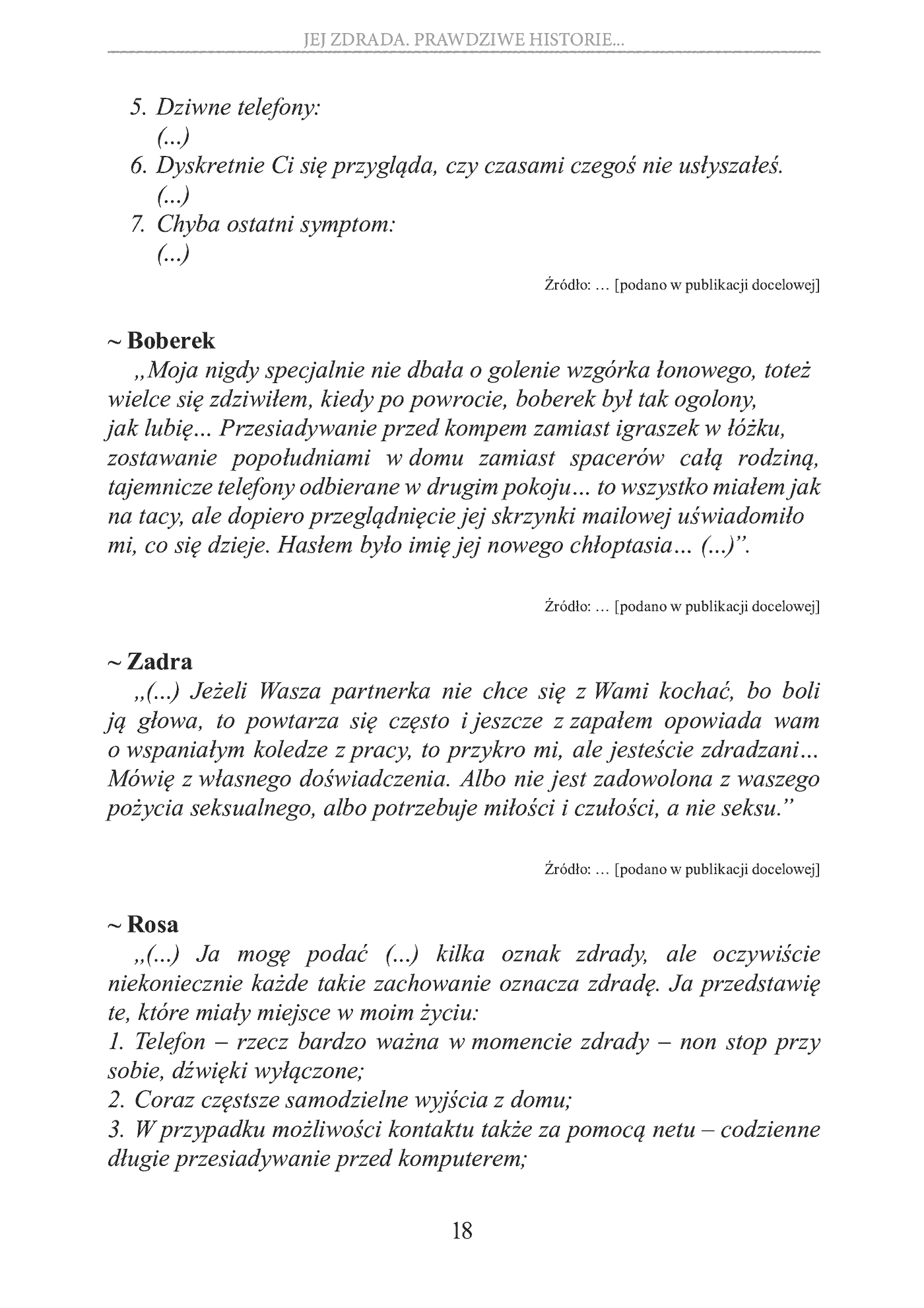Fragment „Jej zdrada. Prawdziwe historie, wnioski, opinie, porady” — strona 18 z 30