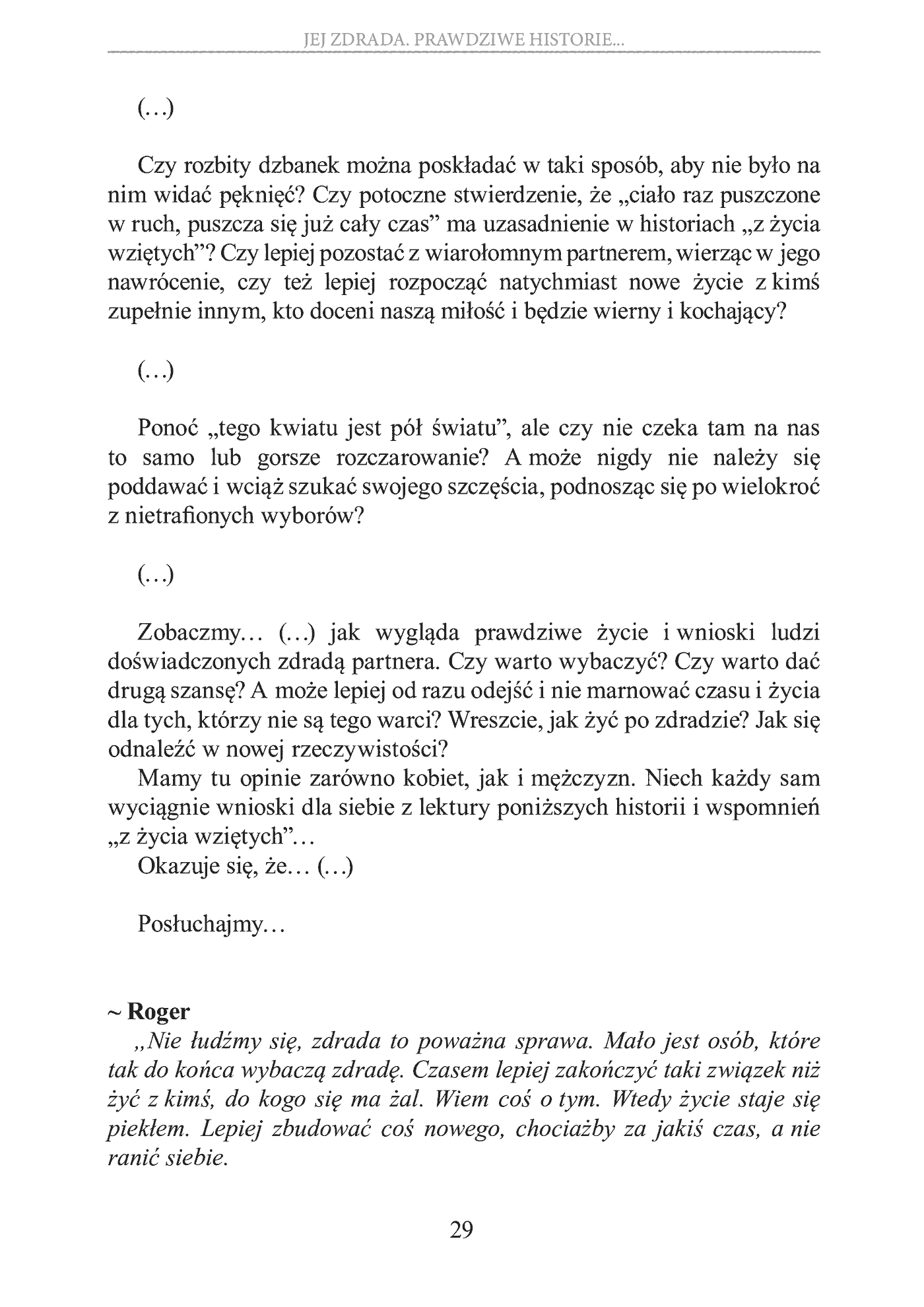 Fragment „Jej zdrada. Prawdziwe historie, wnioski, opinie, porady” — strona 29 z 30