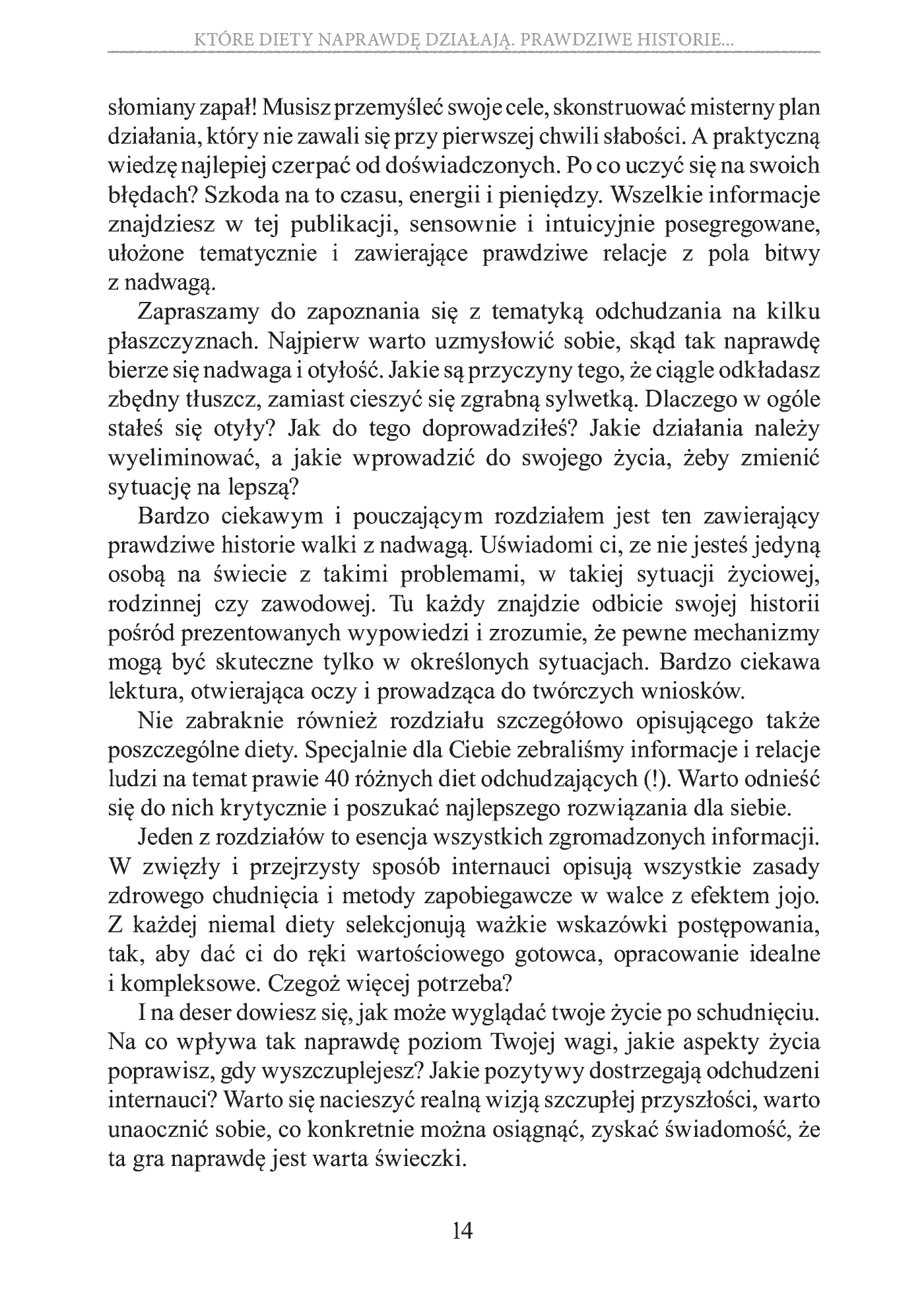 Fragment „Które diety naprawdę działają. Prawdziwe historie, wnioski, opinie, porady” — strona 14 z 30