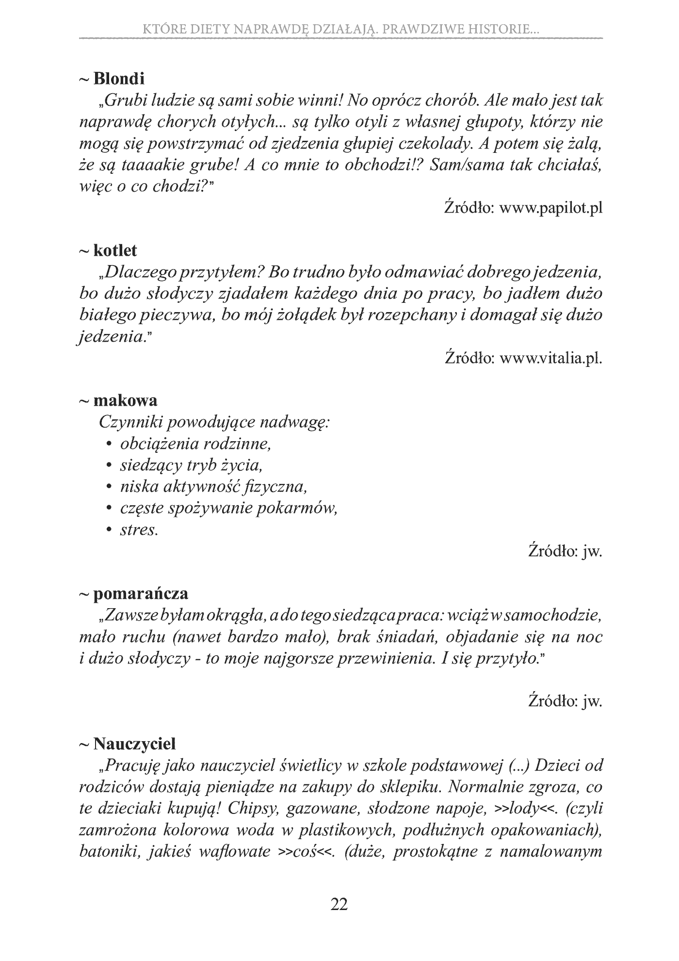 Fragment „Które diety naprawdę działają. Prawdziwe historie, wnioski, opinie, porady” — strona 22 z 30