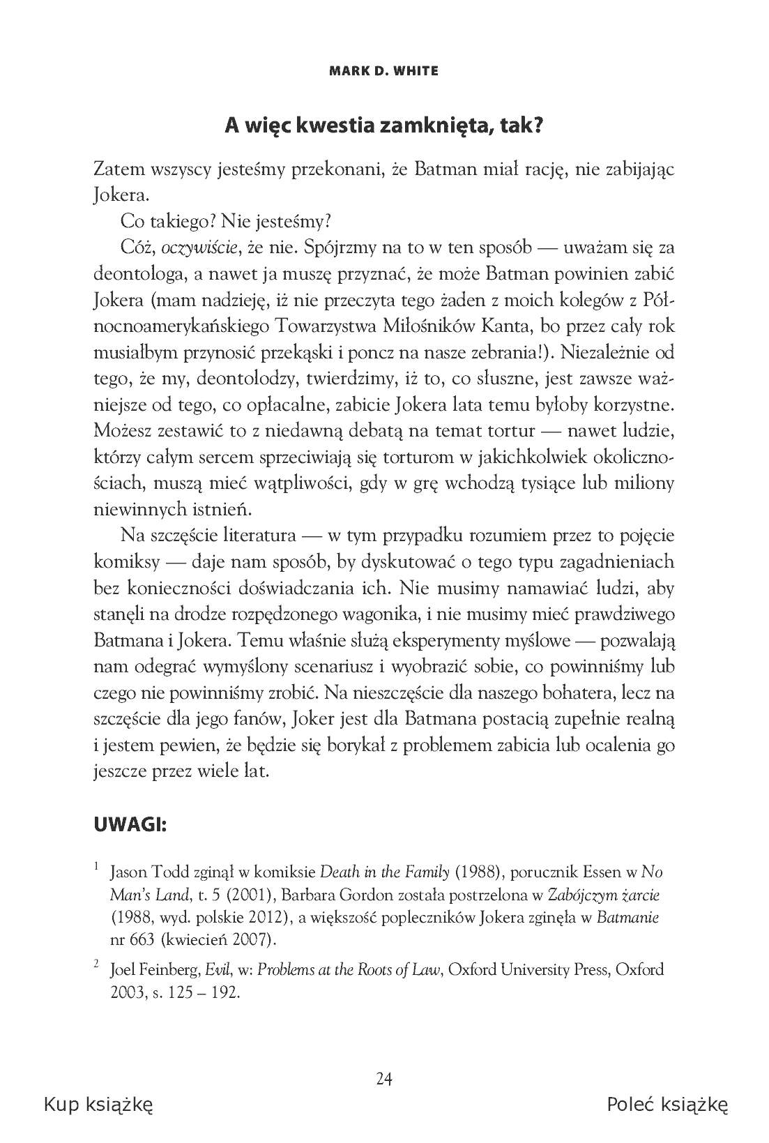 Fragment „Batman i filozofia. Mroczny rycerz nareszcie bez maski” — strona 16 z 21