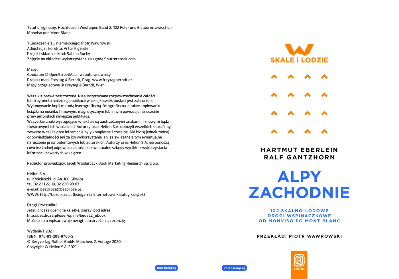 Fragment „Alpy Zachodnie. 102 skalno-lodowe drogi wspinaczkowe od Monviso po Mont Blanc” — strona 2 z 12