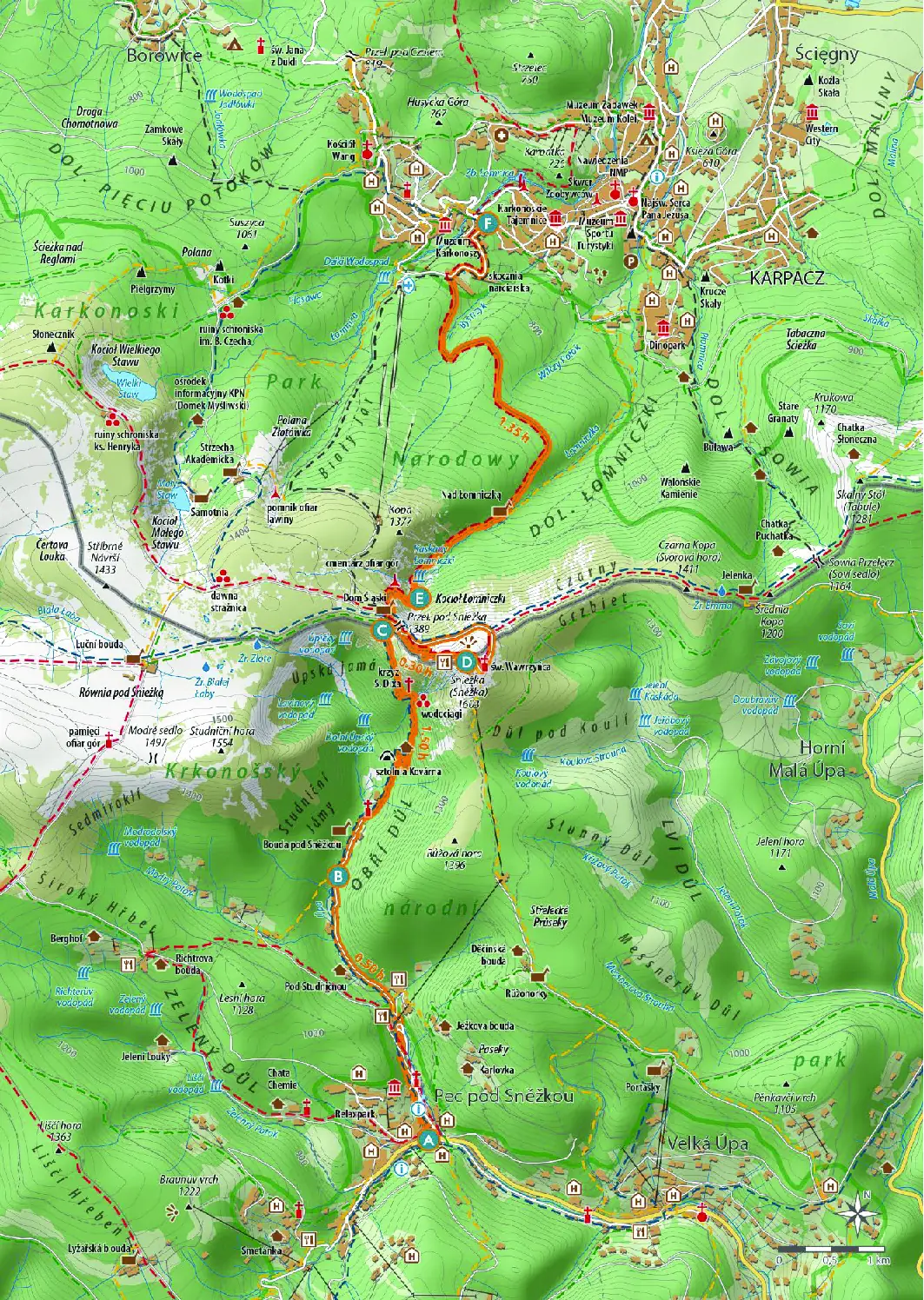 Fragment „Karkonosze i Góry Izerskie. trek&travel. Wydanie 1” — strona 12 z 30