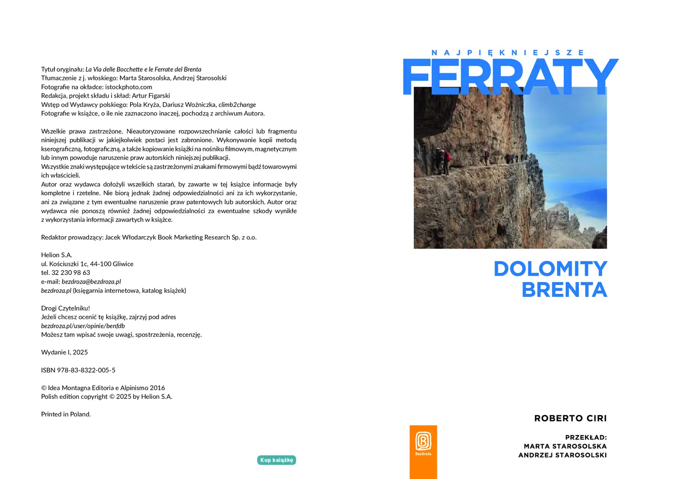 Fragment „Najpiękniejsze ferraty. Dolomity Brenta. Via delle Bocchette” — strona 2 z 10
