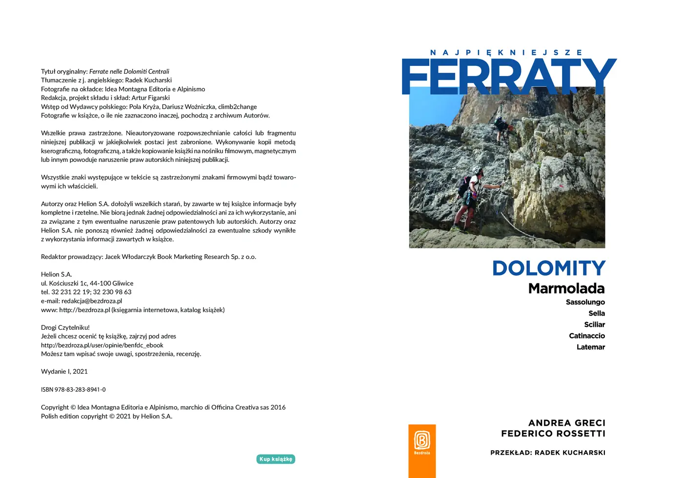 Fragment „Najpiękniejsze ferraty. Dolomity. Marmolada. Sassolungo. Sella. Sciliar. Catinaccio. Latemar” — strona 2 z 10