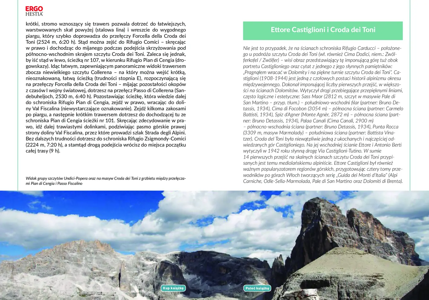 Fragment „Najpiękniejsze Ferraty. Dolomity.Tre Cime di Lavaredo, Popera, Conturines, Odle, Putia, Puez” — strona 9 z 11