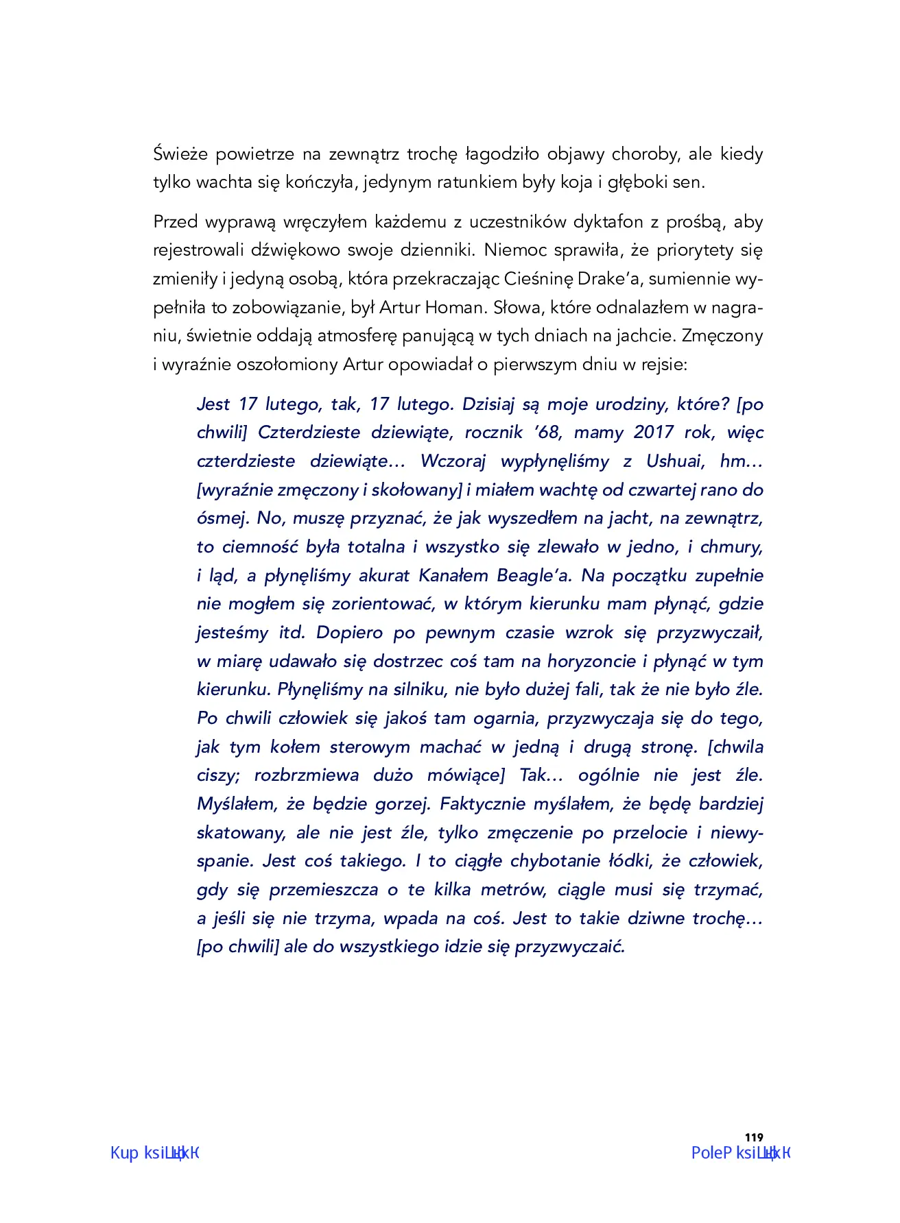 Fragment „Trzy Sztuki w Antarktyce. Pierwsza artystyczna wyprawa polskich twórców do Antarktyki” — strona 21 z 24