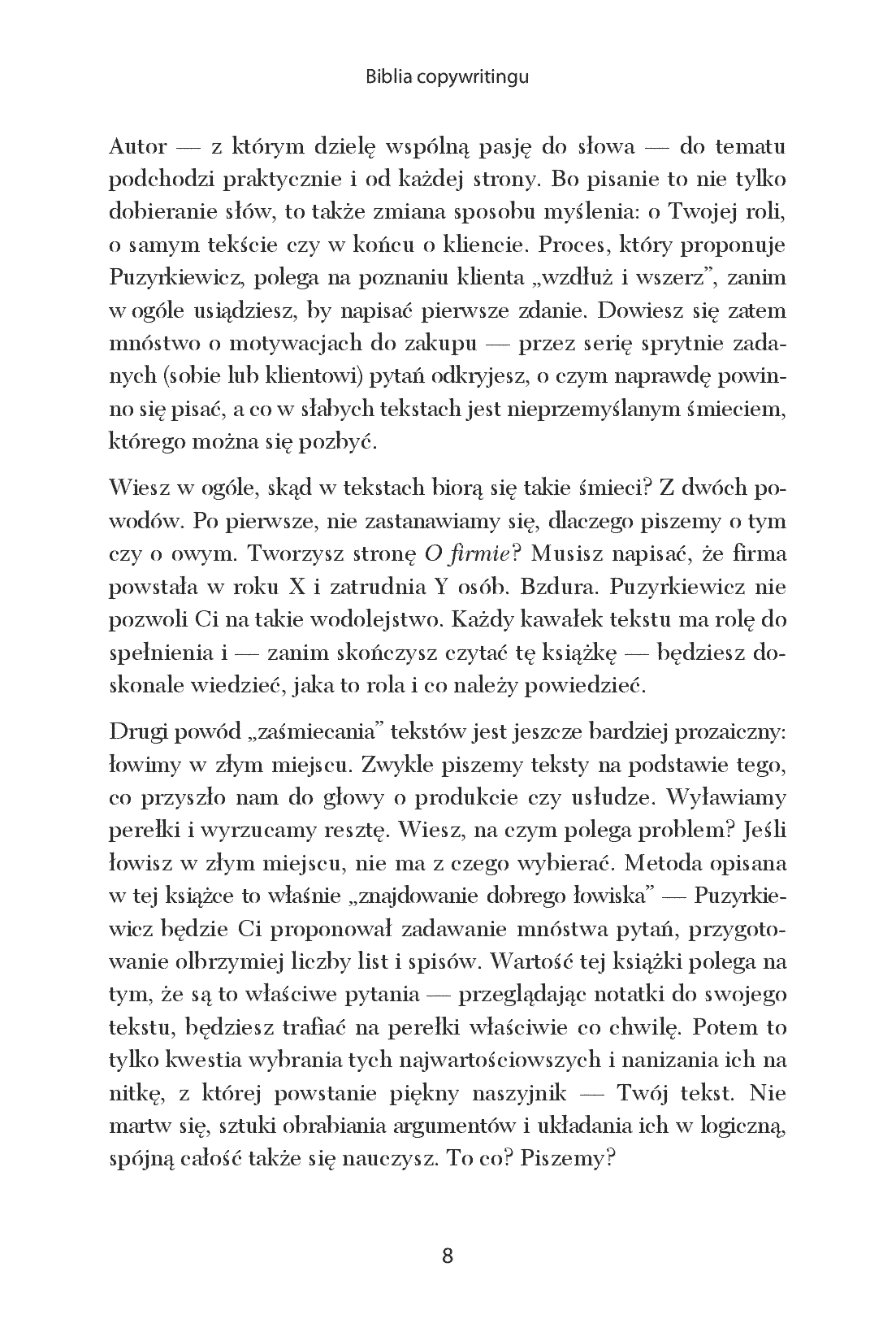 Fragment „Biblia copywritingu. Wydanie II poszerzone” — strona 8 z 14