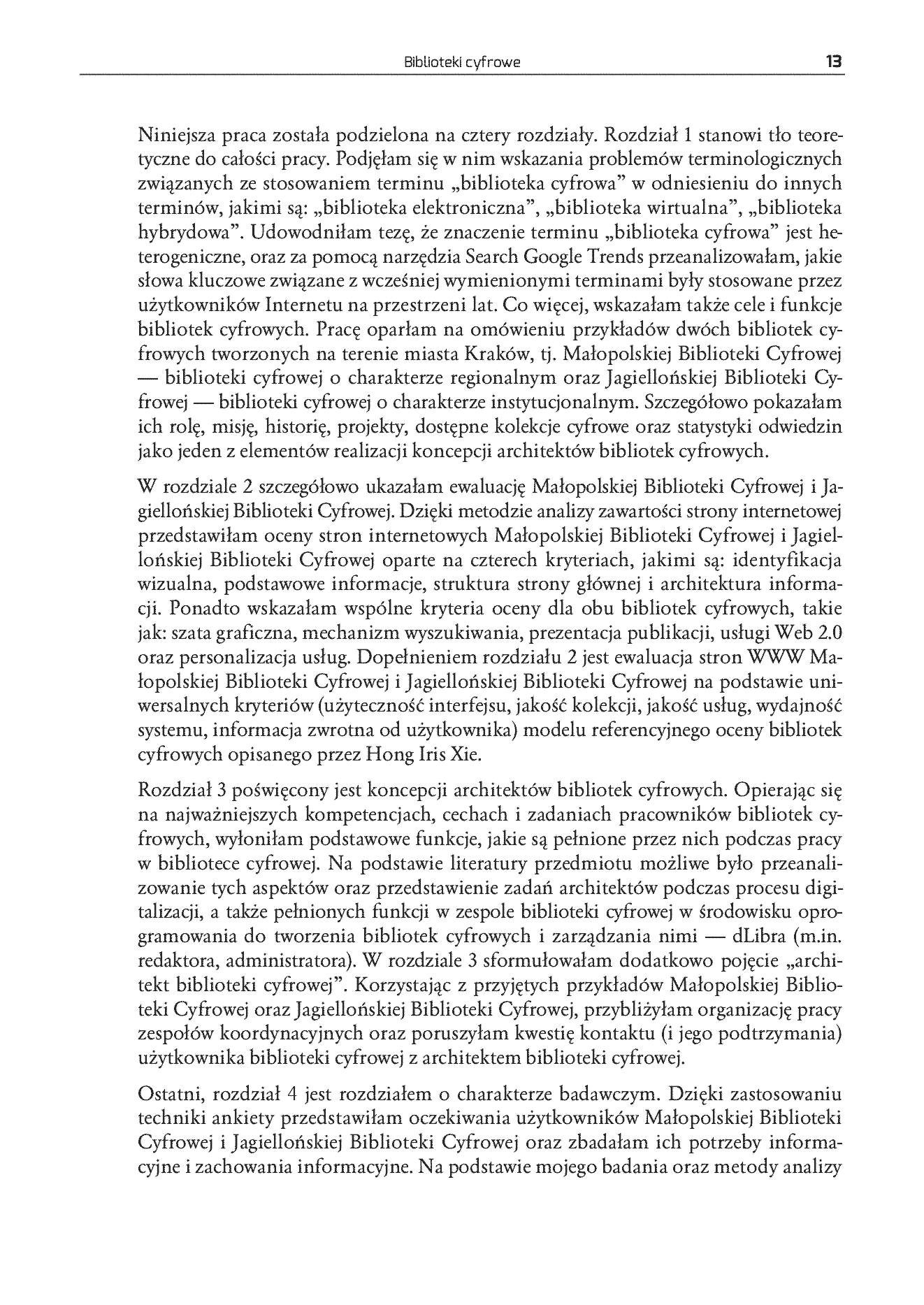Fragment „Biblioteki cyfrowe: tworzenie, zarządzanie, odbiór” — strona 9 z 12