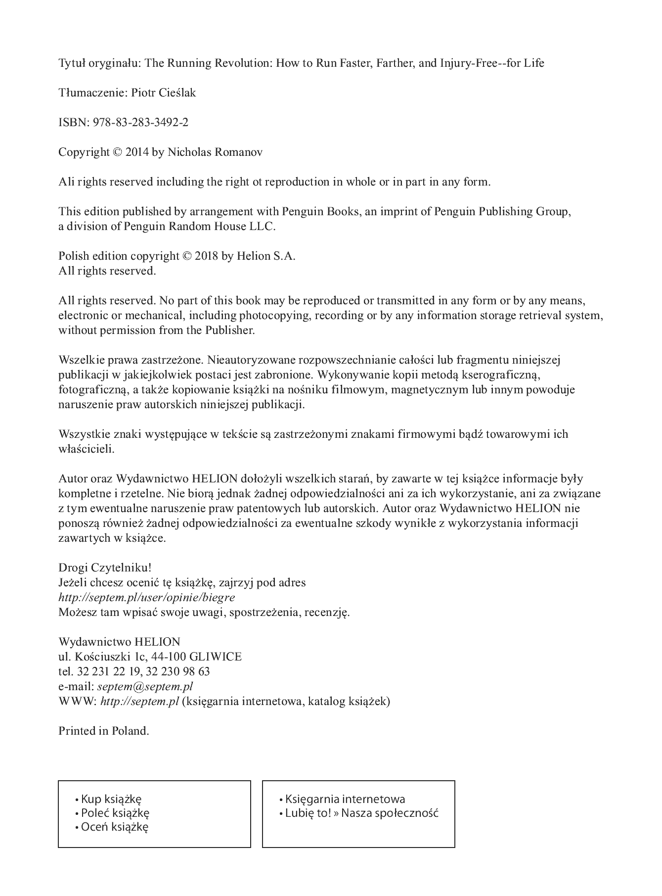 Fragment „Biegowa rewolucja, czyli jak biegać dalej, szybciej i unikać kontuzji” — strona 2 z 12