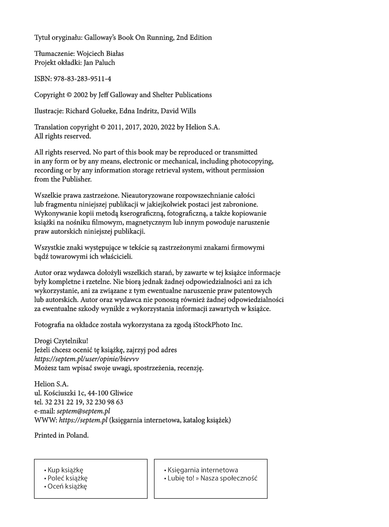 Fragment „Bieganie metodą Gallowaya. Ciesz się dobrym zdrowiem i doskonałą formą!” — strona 2 z 10