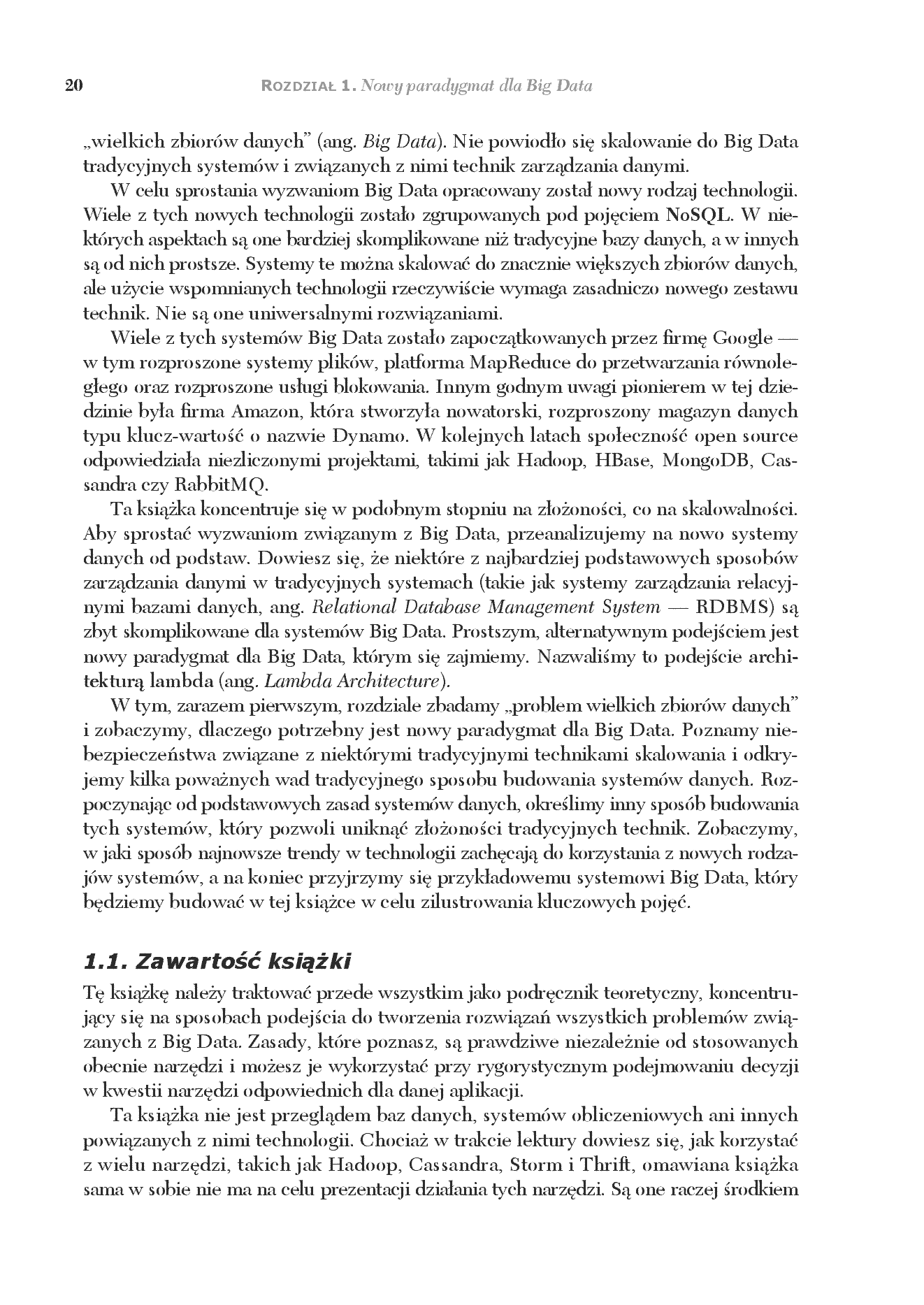 Fragment „Big Data. Najlepsze praktyki budowy skalowalnych systemów obsługi danych w czasie rzeczywistym” — strona 12 z 30