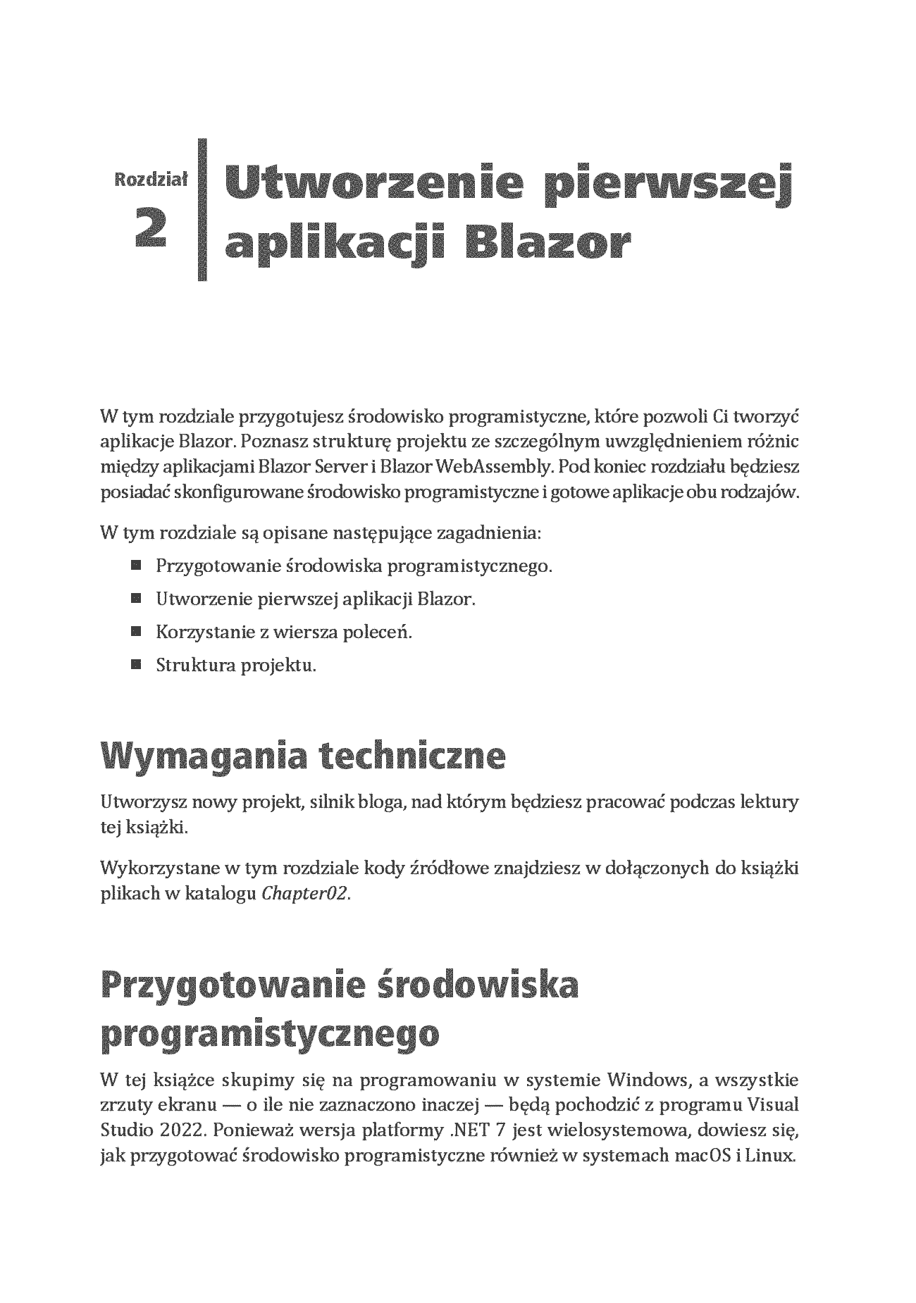 Fragment „Platforma Blazor. Praktyczny przewodnik. Jak tworzyć interaktywne aplikacje internetowe z C# i .NET 7. Wydanie II” — strona 12 z 30