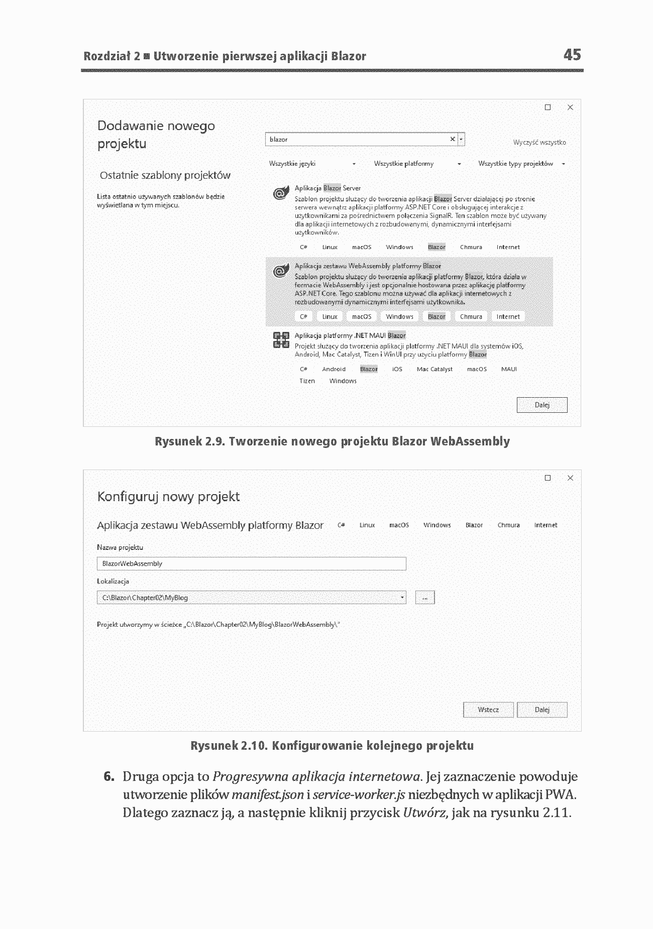 Fragment „Platforma Blazor. Praktyczny przewodnik. Jak tworzyć interaktywne aplikacje internetowe z C# i .NET 7. Wydanie II” — strona 21 z 30
