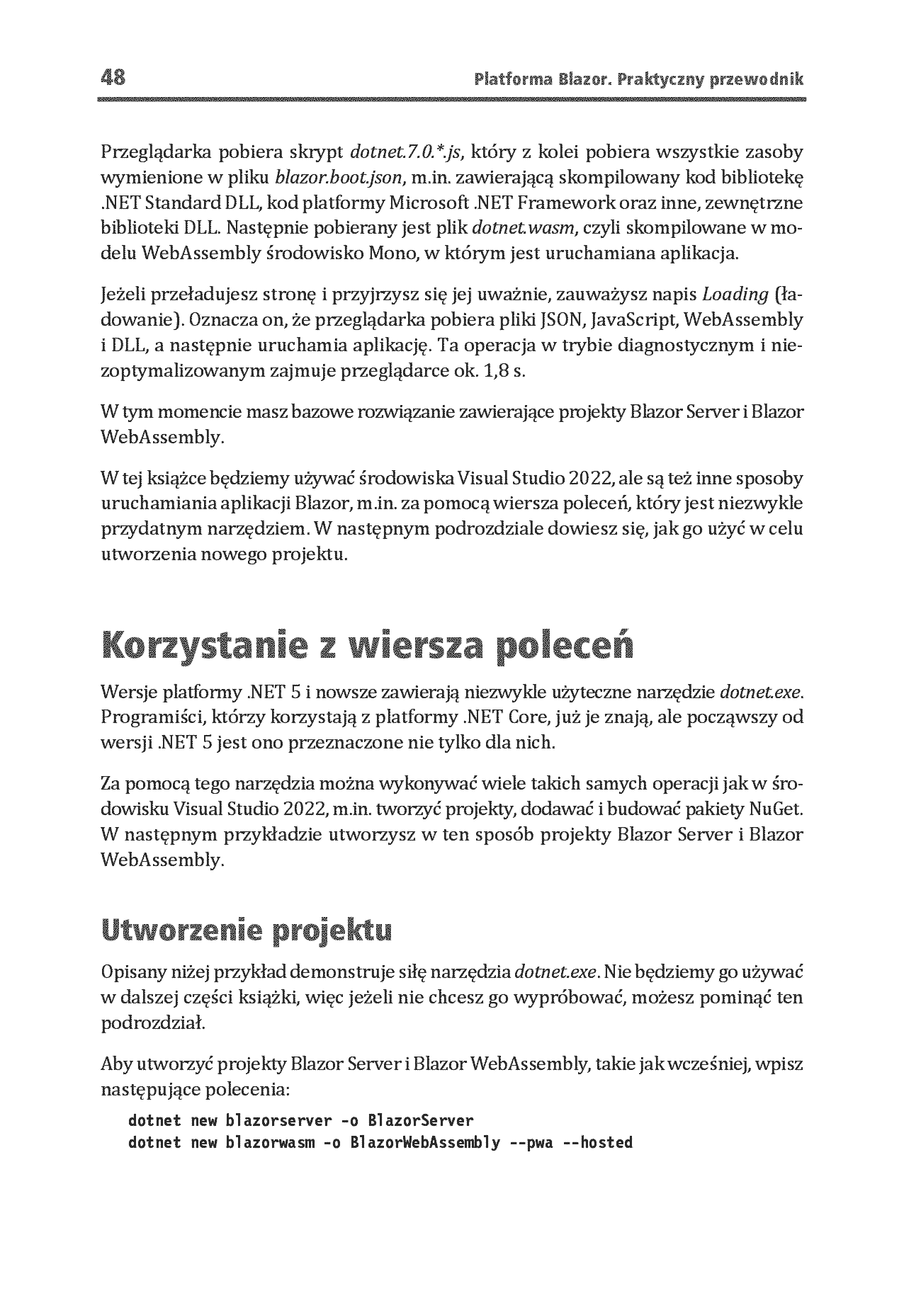 Fragment „Platforma Blazor. Praktyczny przewodnik. Jak tworzyć interaktywne aplikacje internetowe z C# i .NET 7. Wydanie II” — strona 24 z 30
