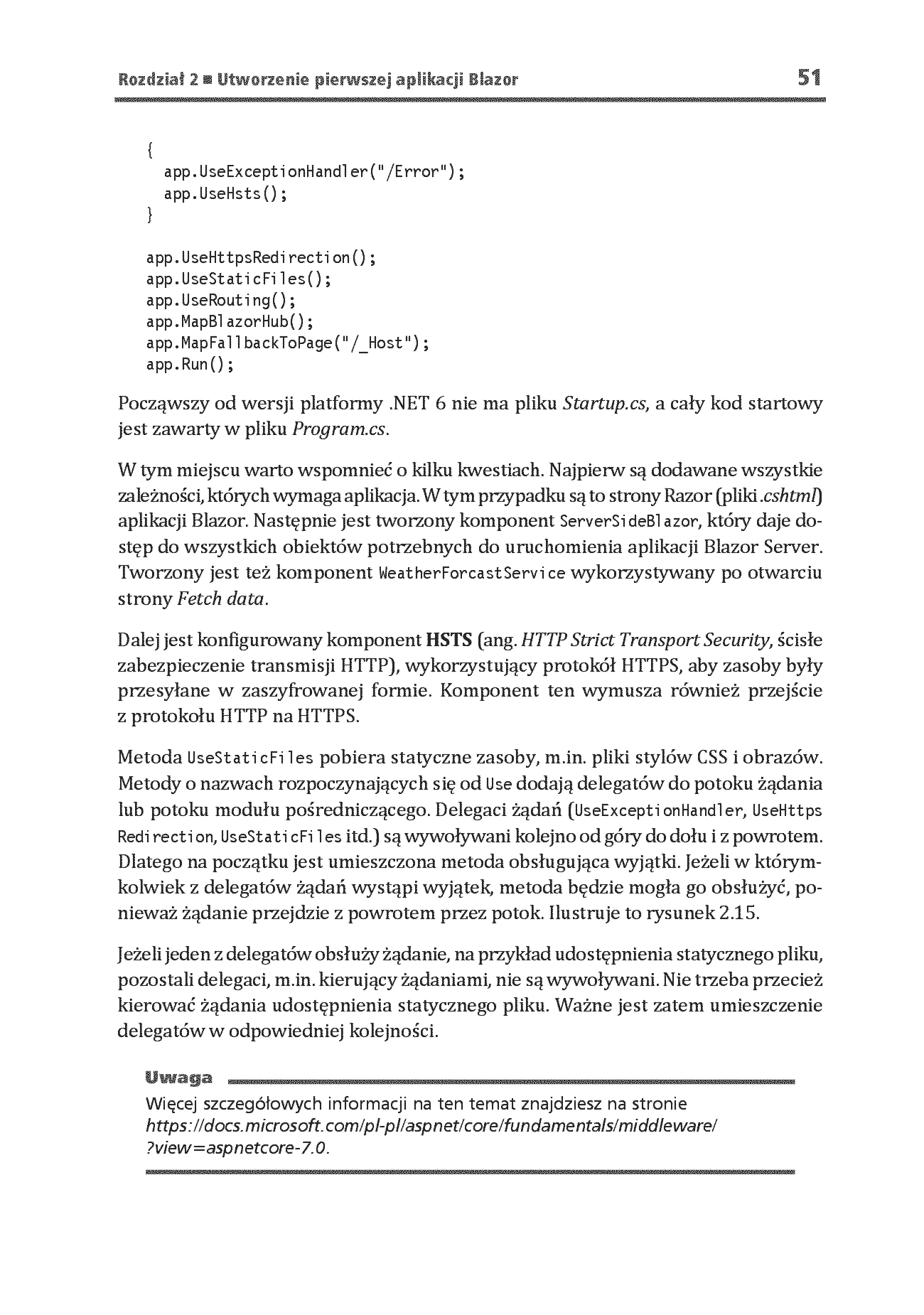 Fragment „Platforma Blazor. Praktyczny przewodnik. Jak tworzyć interaktywne aplikacje internetowe z C# i .NET 7. Wydanie II” — strona 27 z 30