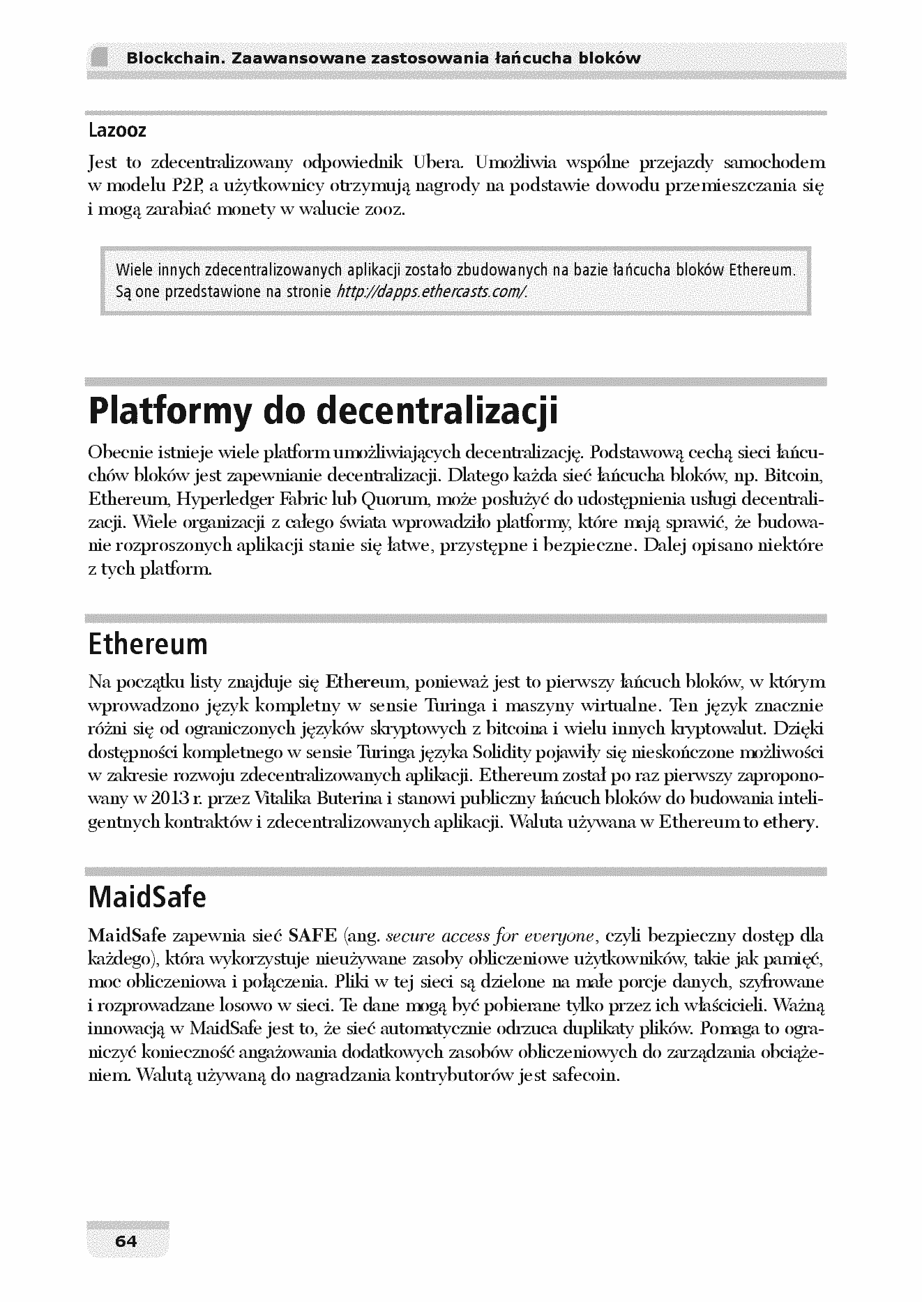 Fragment „Blockchain. Zaawansowane zastosowania łańcucha bloków. Wydanie II” — strona 26 z 30