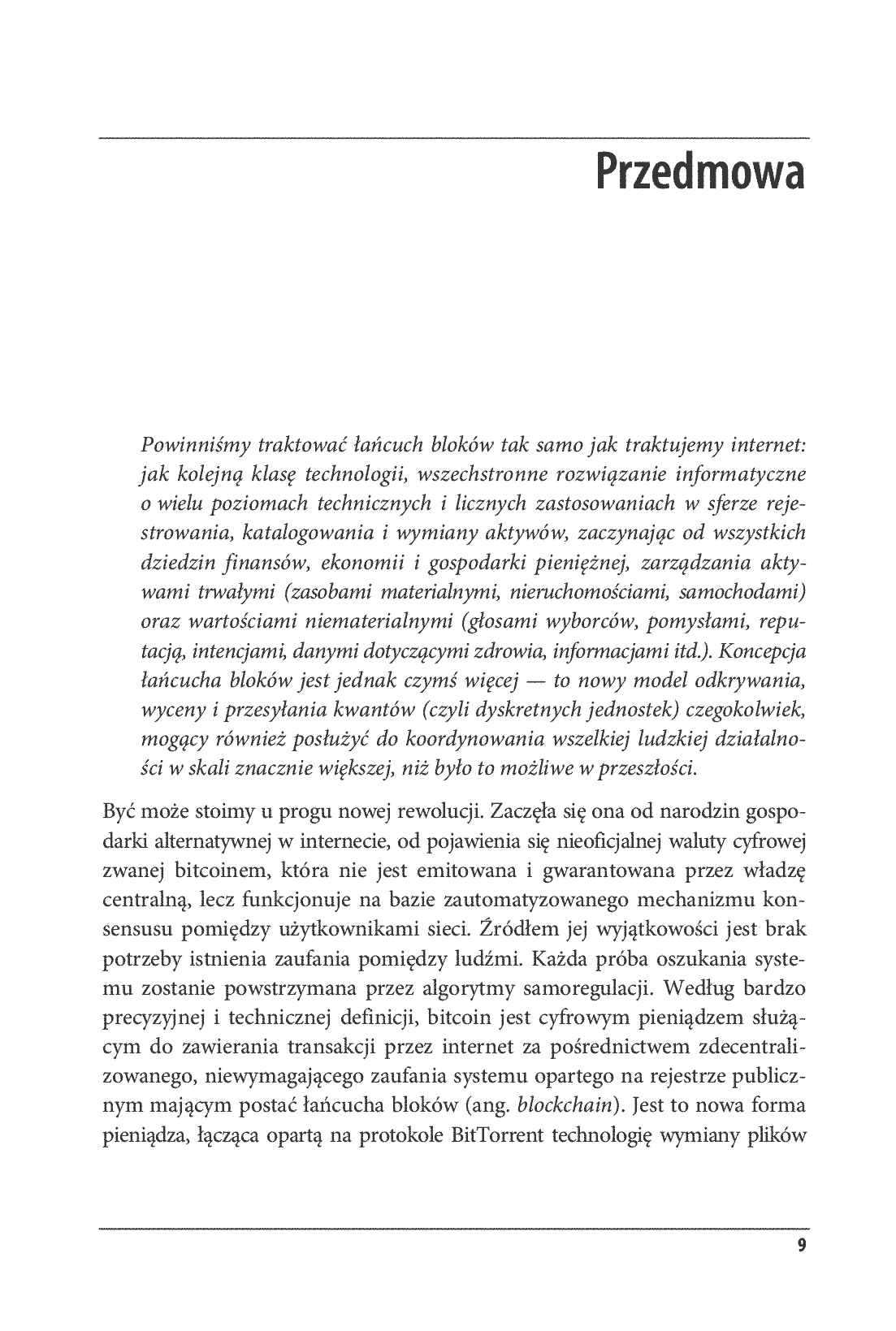Fragment „Blockchain. Fundament nowej gospodarki” — strona 9 z 26