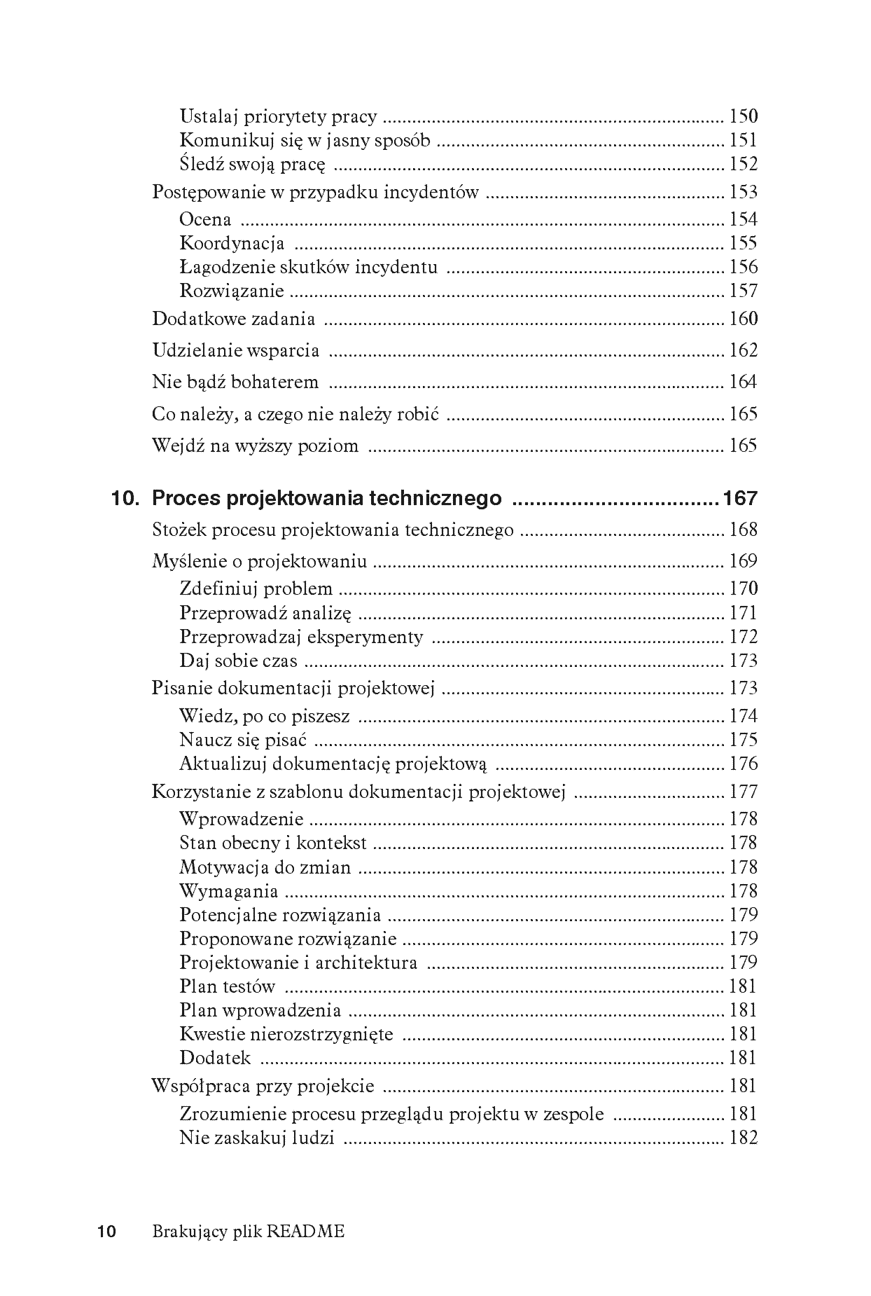 Fragment „Brakujący plik README. Przewodnik dla początkujących inżynierów oprogramowania” — strona 8 z 20