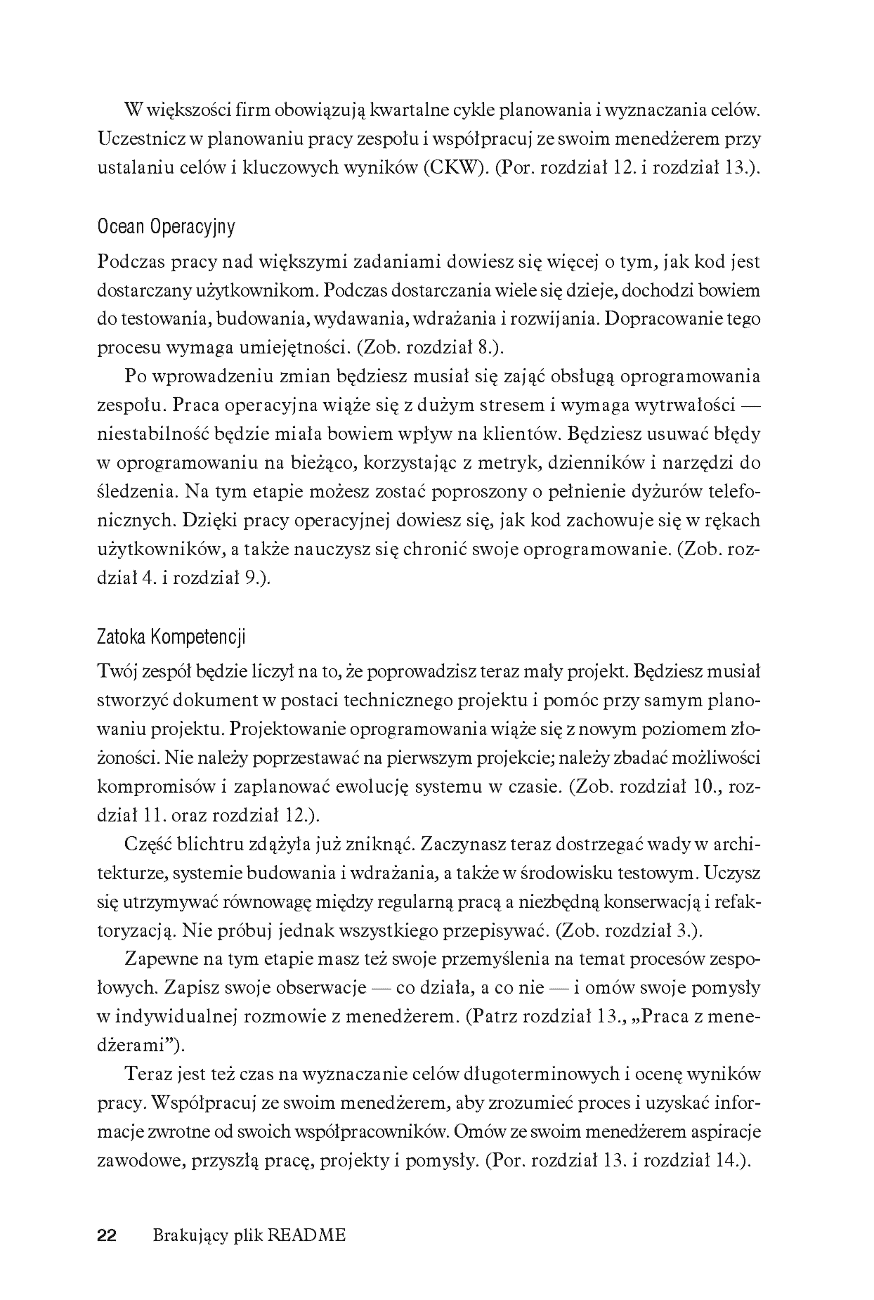 Fragment „Brakujący plik README. Przewodnik dla początkujących inżynierów oprogramowania” — strona 16 z 20