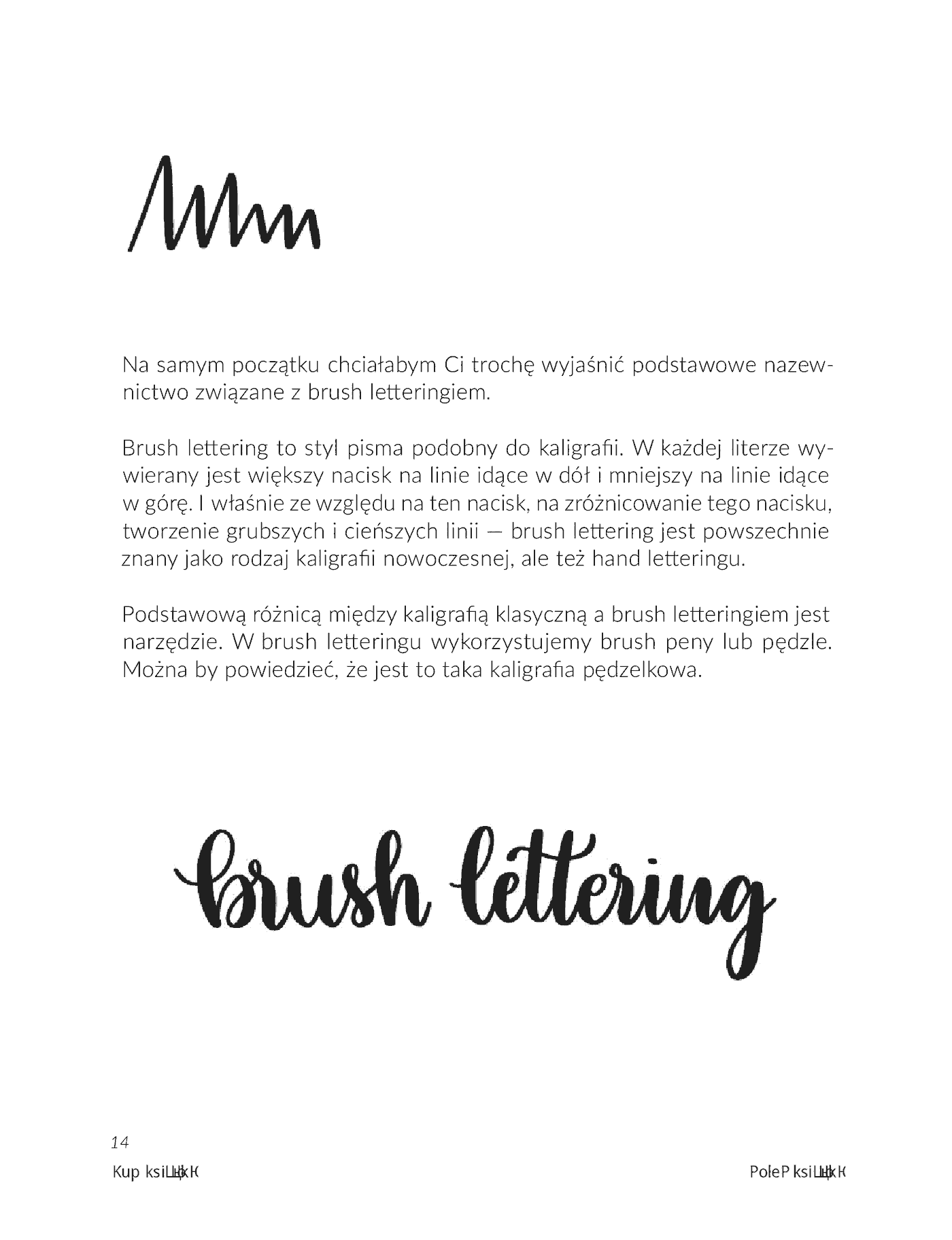 Fragment „Brush lettering dla początkujących” — strona 14 z 18