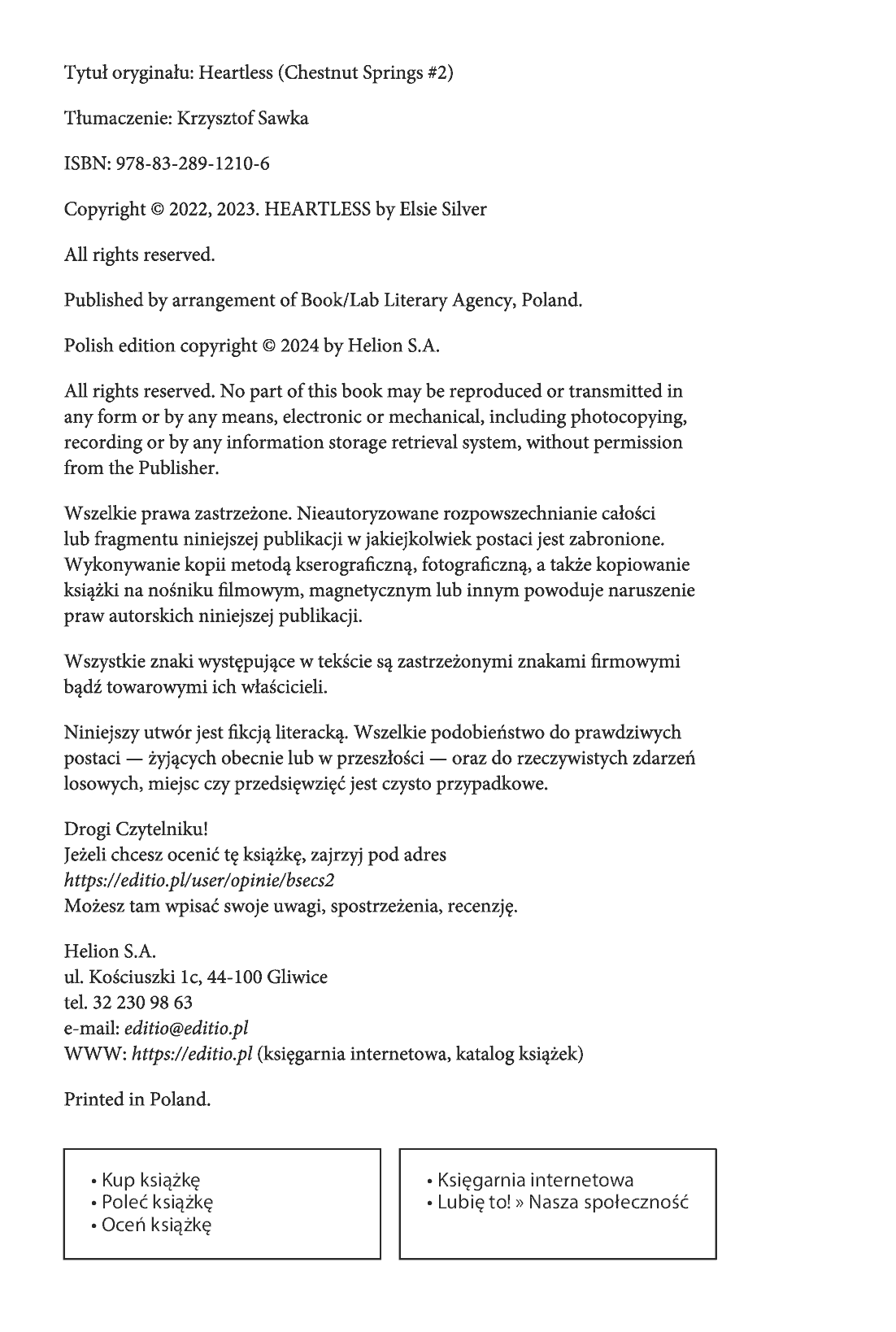 Fragment „Bez serca. Chestnut Springs #2” — strona 2 z 14