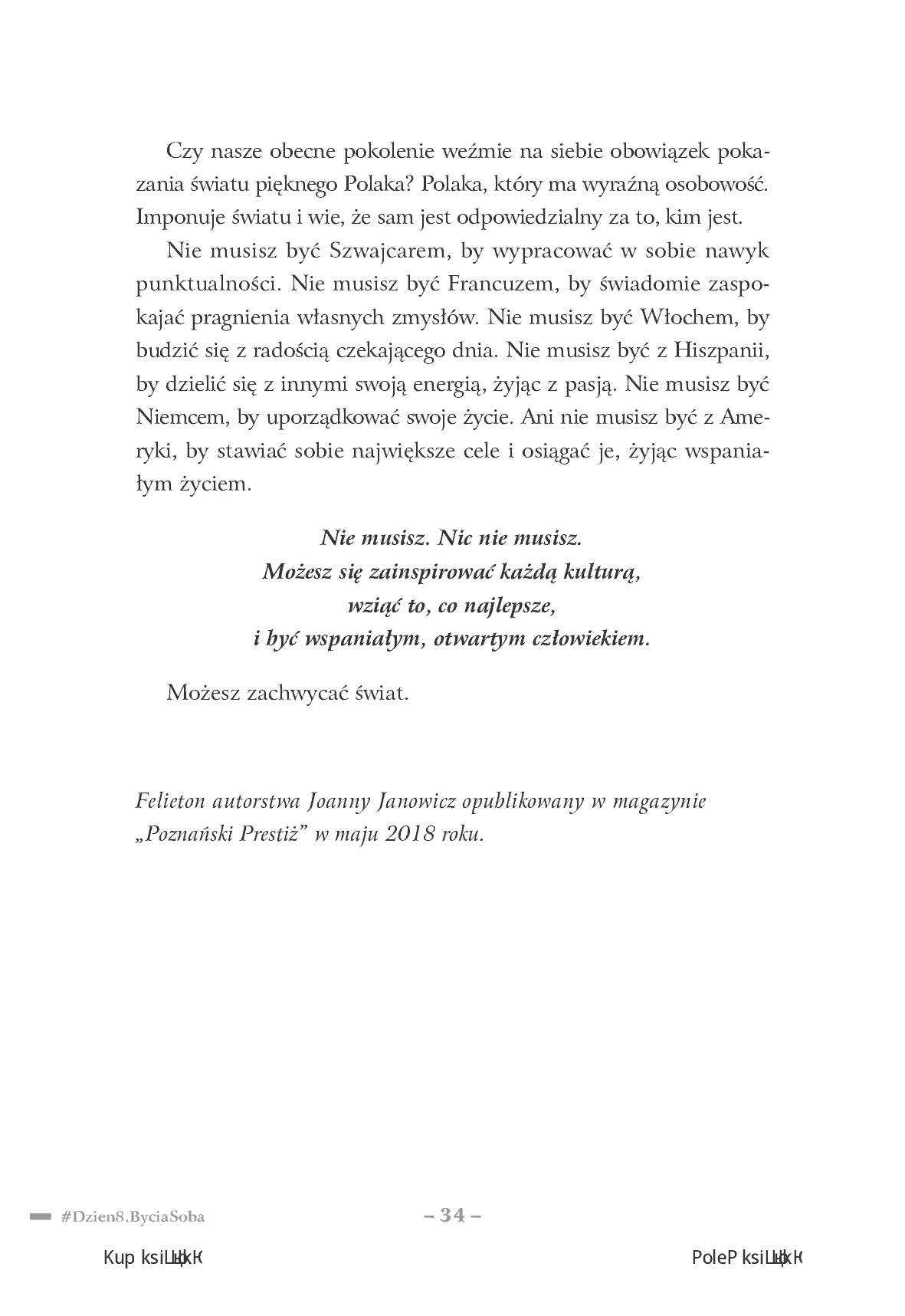 Fragment „#BYĆ SOBĄ. Żyć tak, by niczego nie żałować” — strona 12 z 18