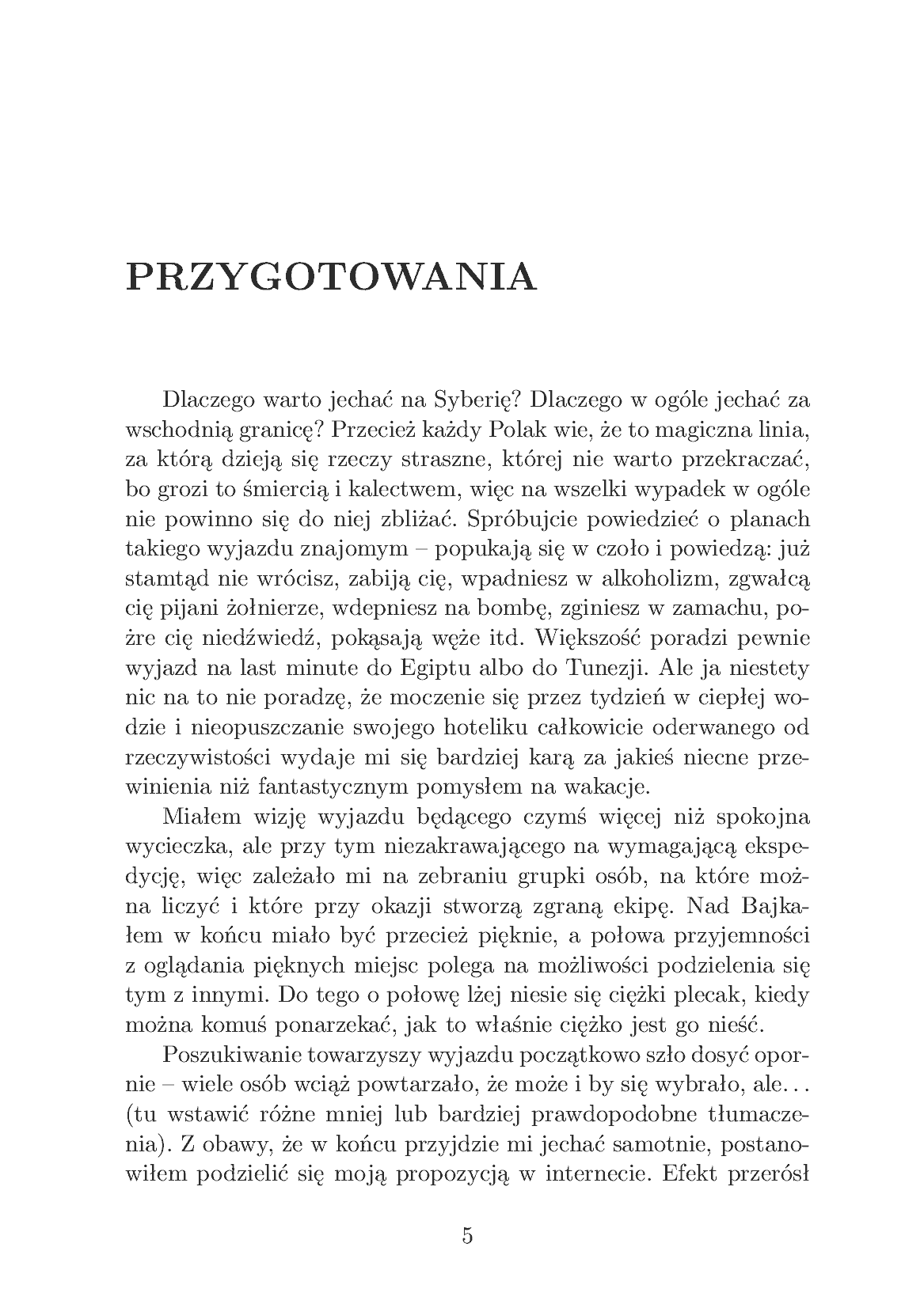 Fragment „Wsjo wypito, czyli Syberia dla początkujących” — strona 1 z 8