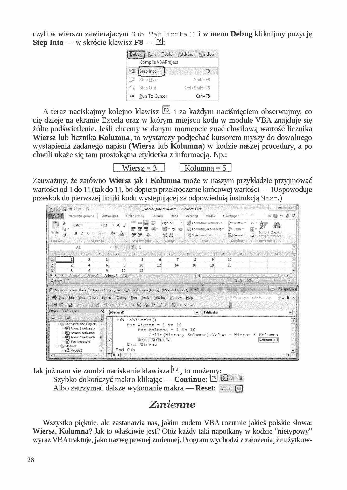 Fragment „Visual Basic dla Excela w przykładach” — strona 28 z 30