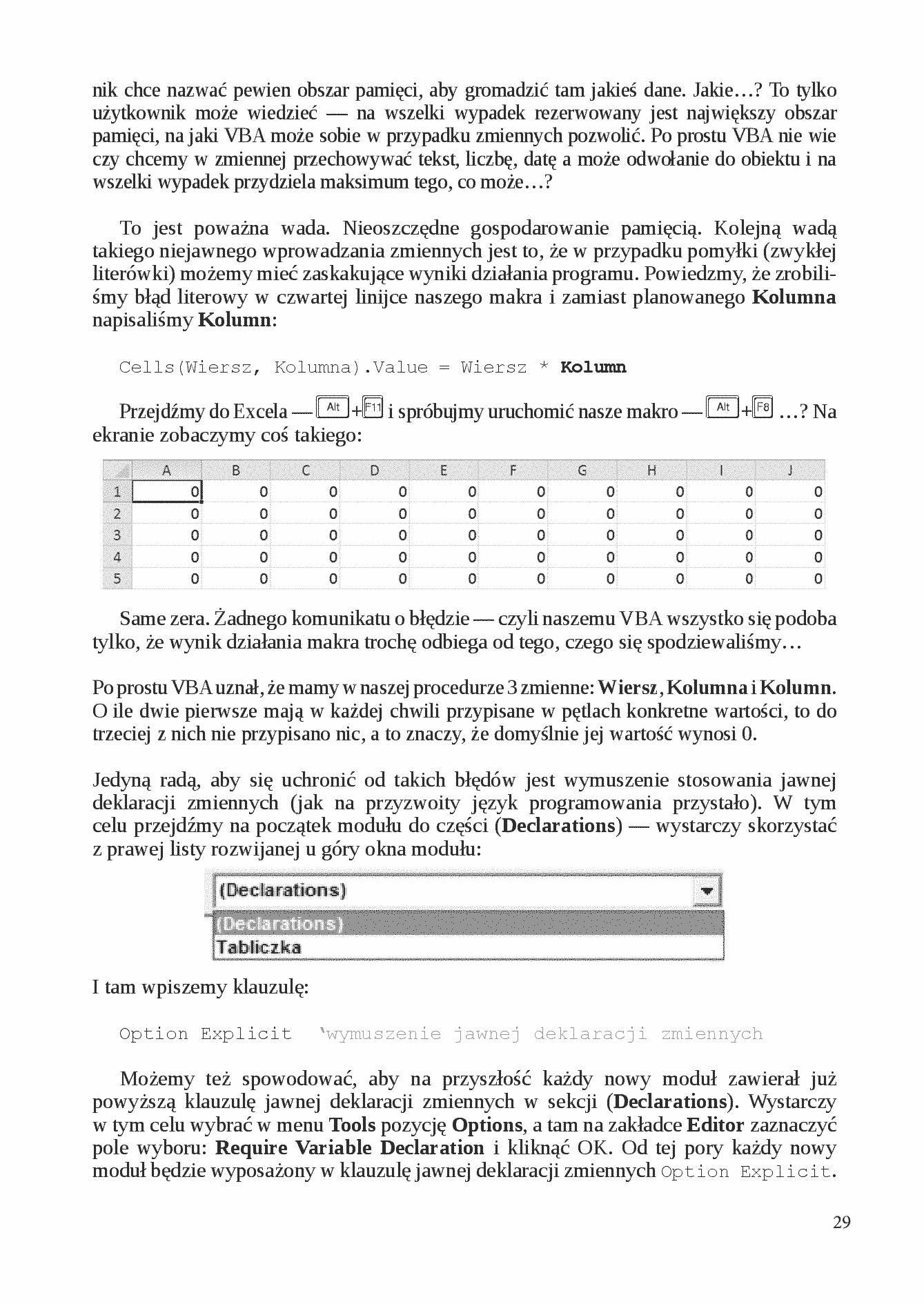 Fragment „Visual Basic dla Excela w przykładach” — strona 29 z 30