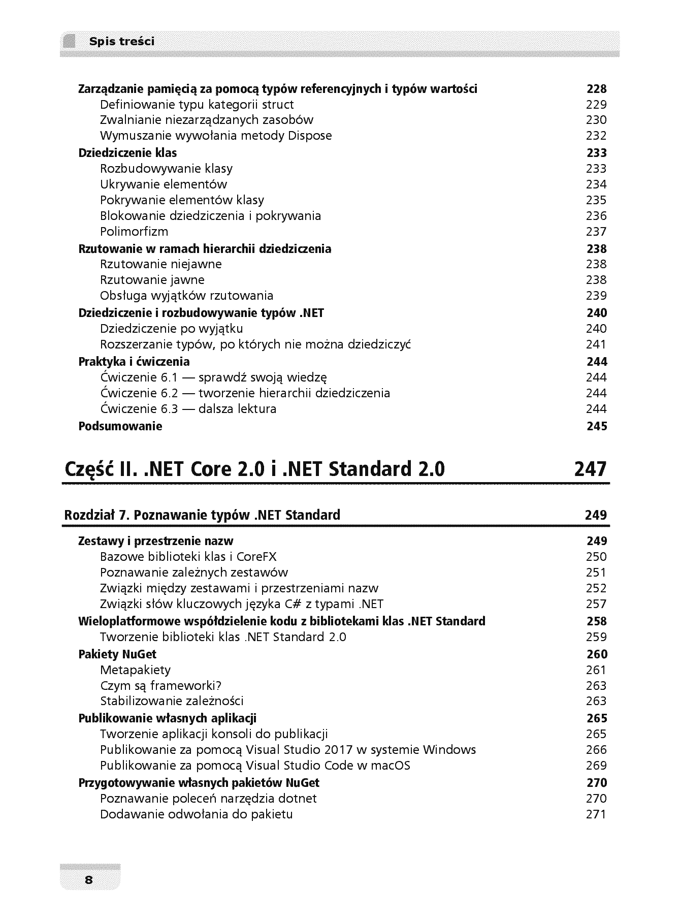 Fragment „C# 7.1 i .NET Core 2.0 dla programistów aplikacji wieloplatformowych” — strona 8 z 30