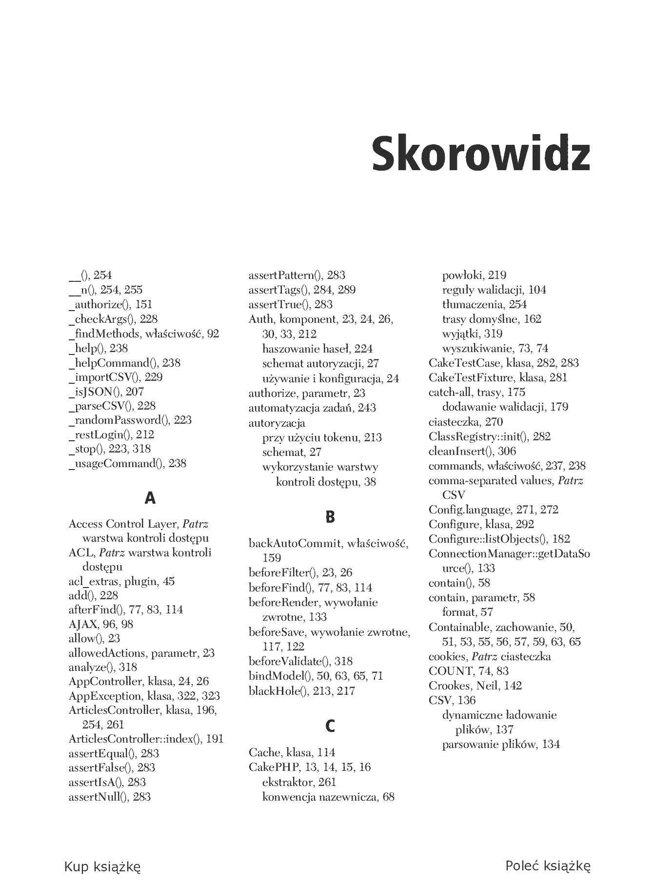 Fragment „CakePHP 1.3. Programowanie aplikacji. Receptury” — strona 30 z 30