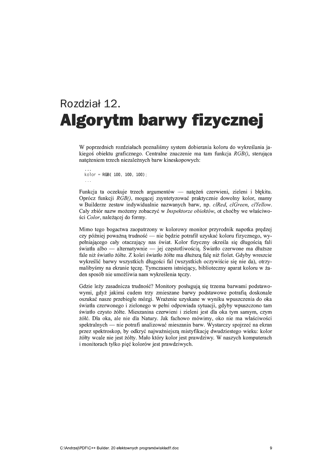 Fragment „C++ Builder. 20 efektownych programów” — strona 9 z 16