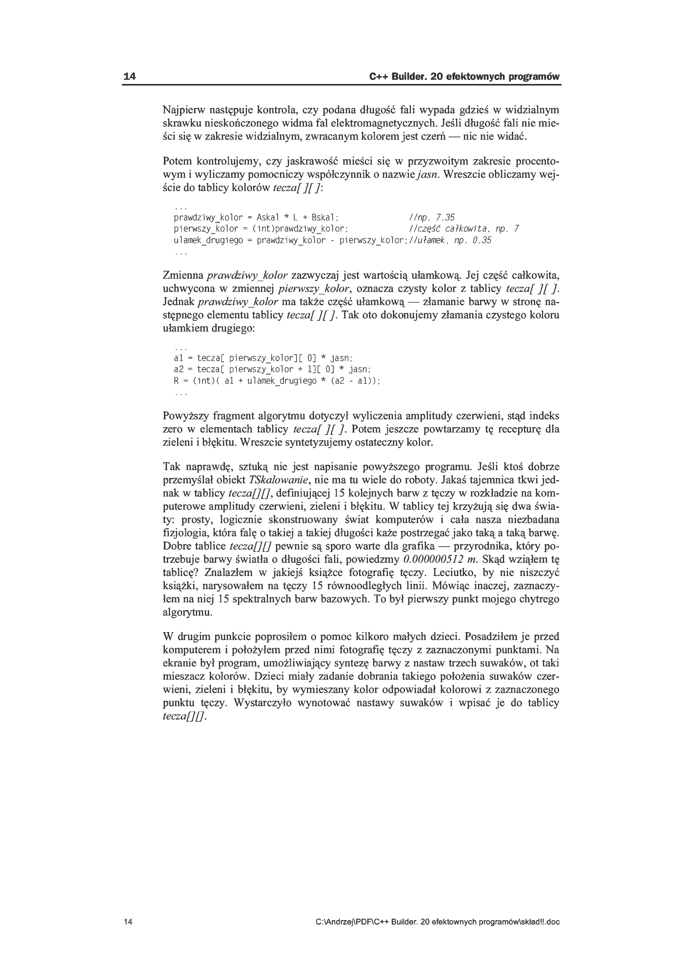 Fragment „C++ Builder. 20 efektownych programów” — strona 14 z 16