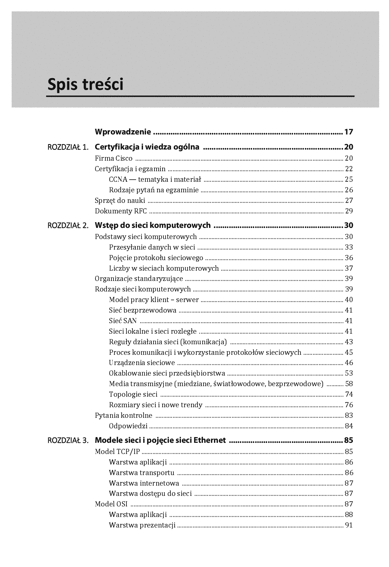 Fragment „CCNA 200-301. Zostań administratorem sieci komputerowych Cisco. Wydanie II” — strona 3 z 30