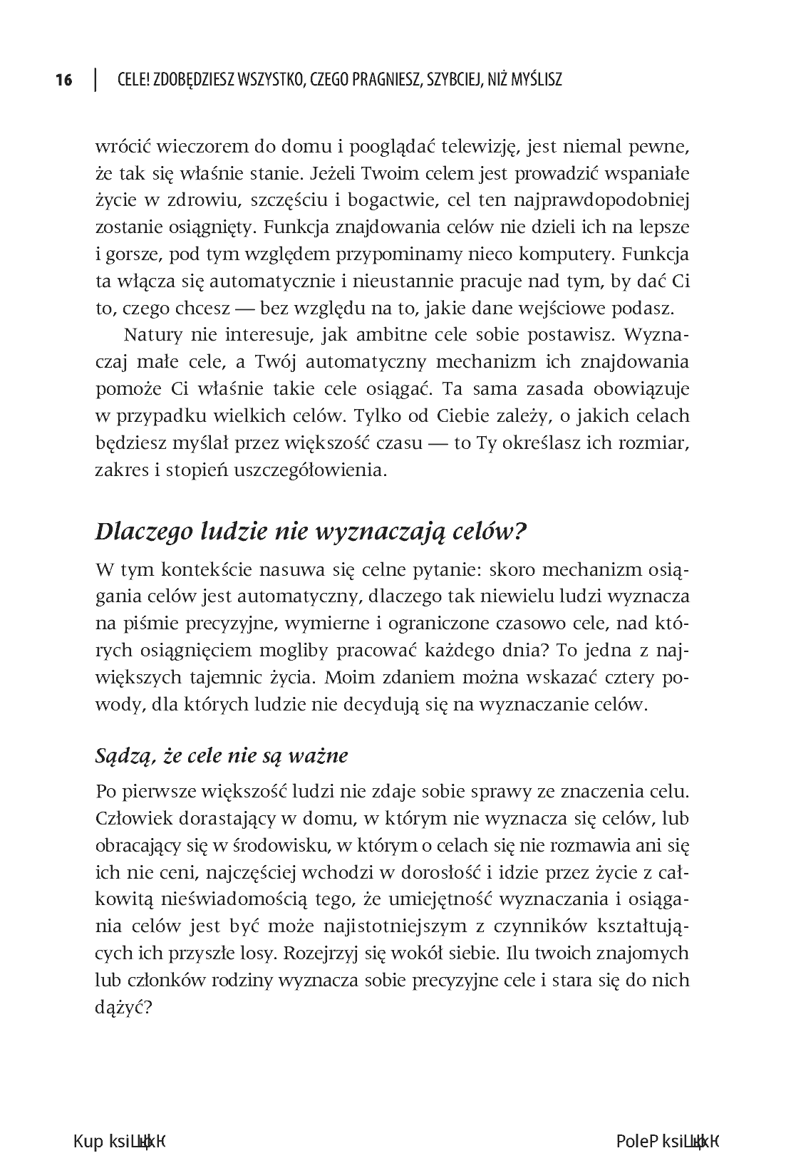 Fragment „Cele! Zdobędziesz wszystko, czego pragniesz, szybciej, niż myślisz” — strona 10 z 16