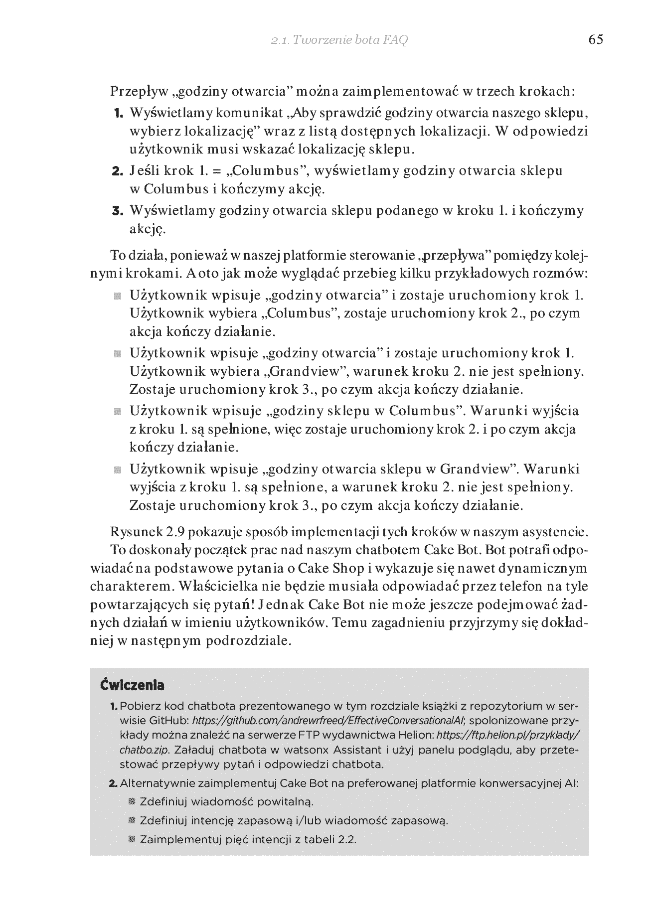 Fragment „Chatboty, które działają! Praktyczny przewodnik po konwersacyjnej sztucznej inteligencji” — strona 21 z 30