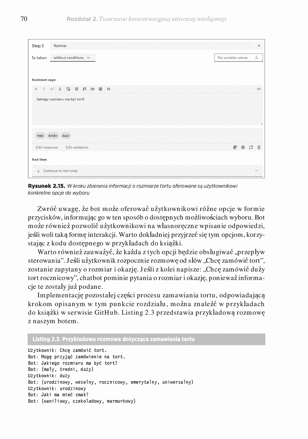 Fragment „Chatboty, które działają! Praktyczny przewodnik po konwersacyjnej sztucznej inteligencji” — strona 26 z 30